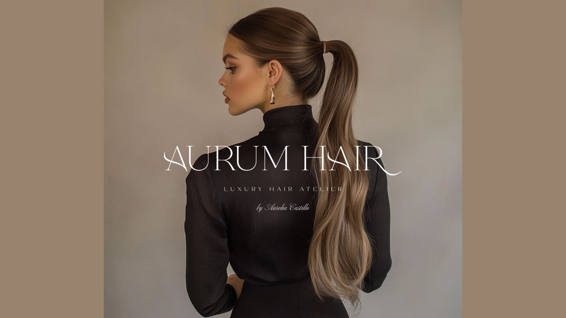 Feminine typography and logo design for salon branding