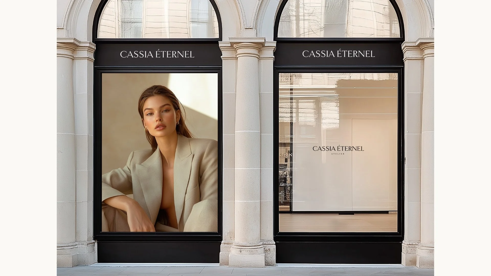 Timeless brand identity crafted for a refined women’s fashion brand
