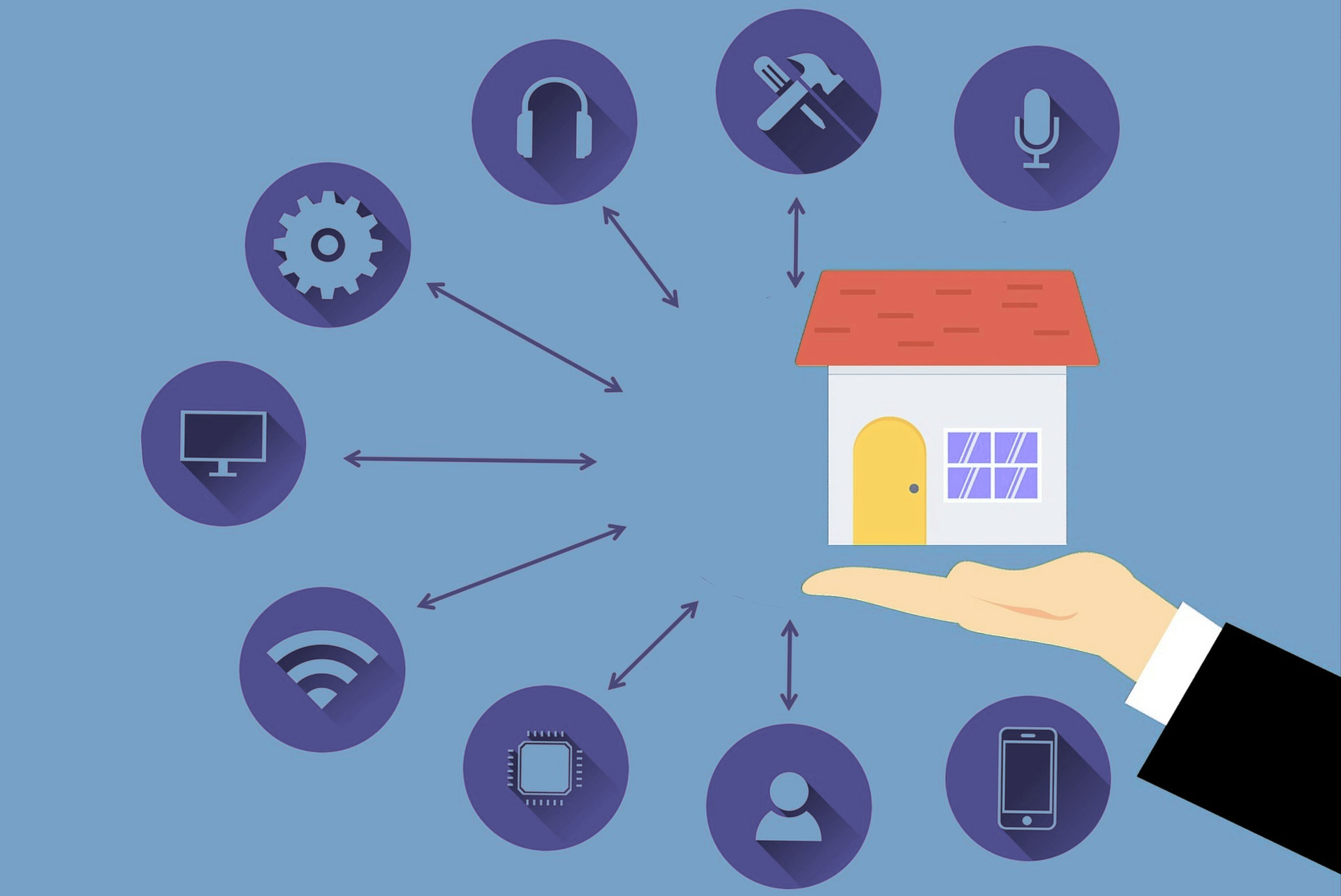 Illustration showing virtual speech therapy connecting students at home and in school settings