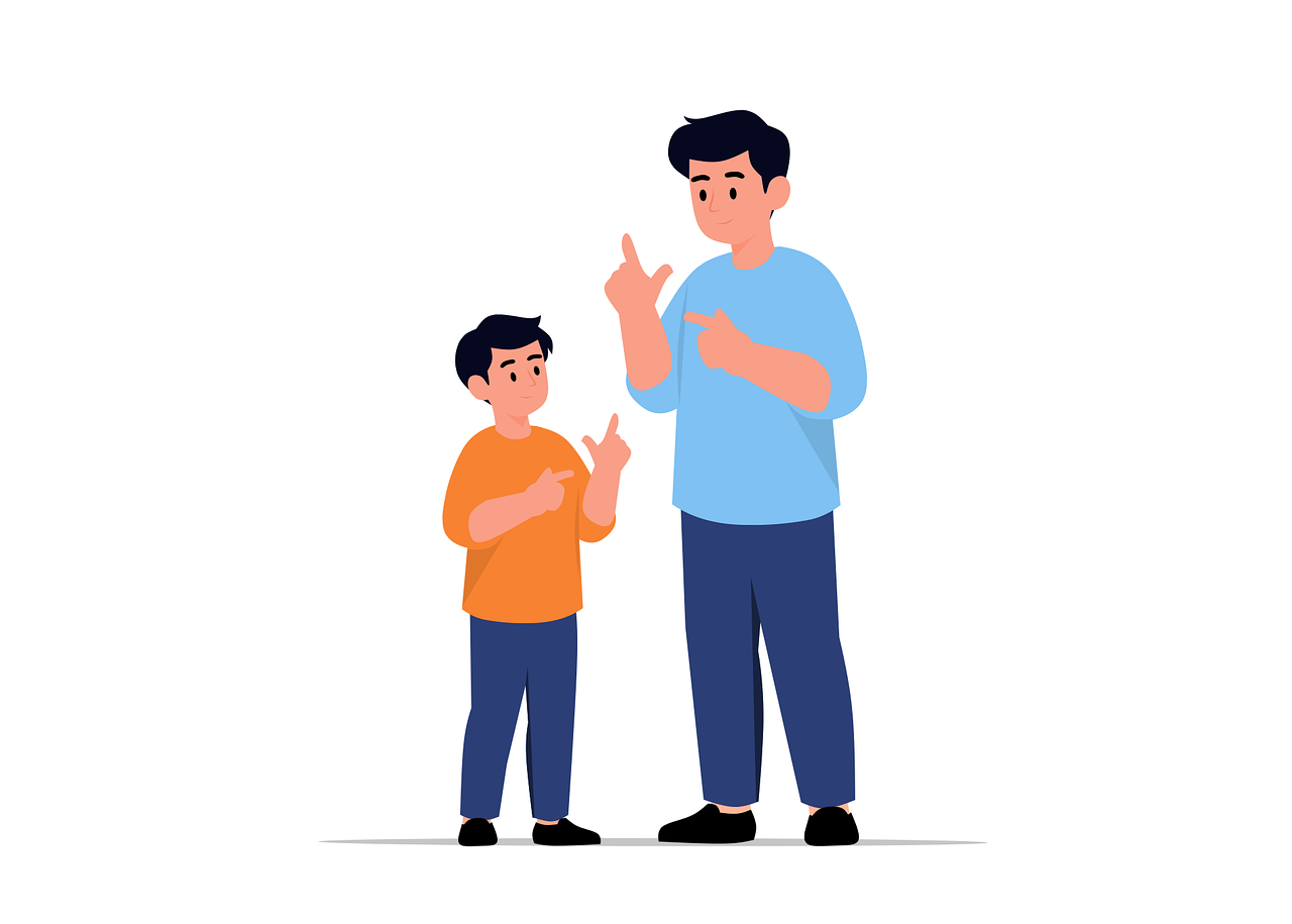 Parent helping child practice speech therapy activities at home