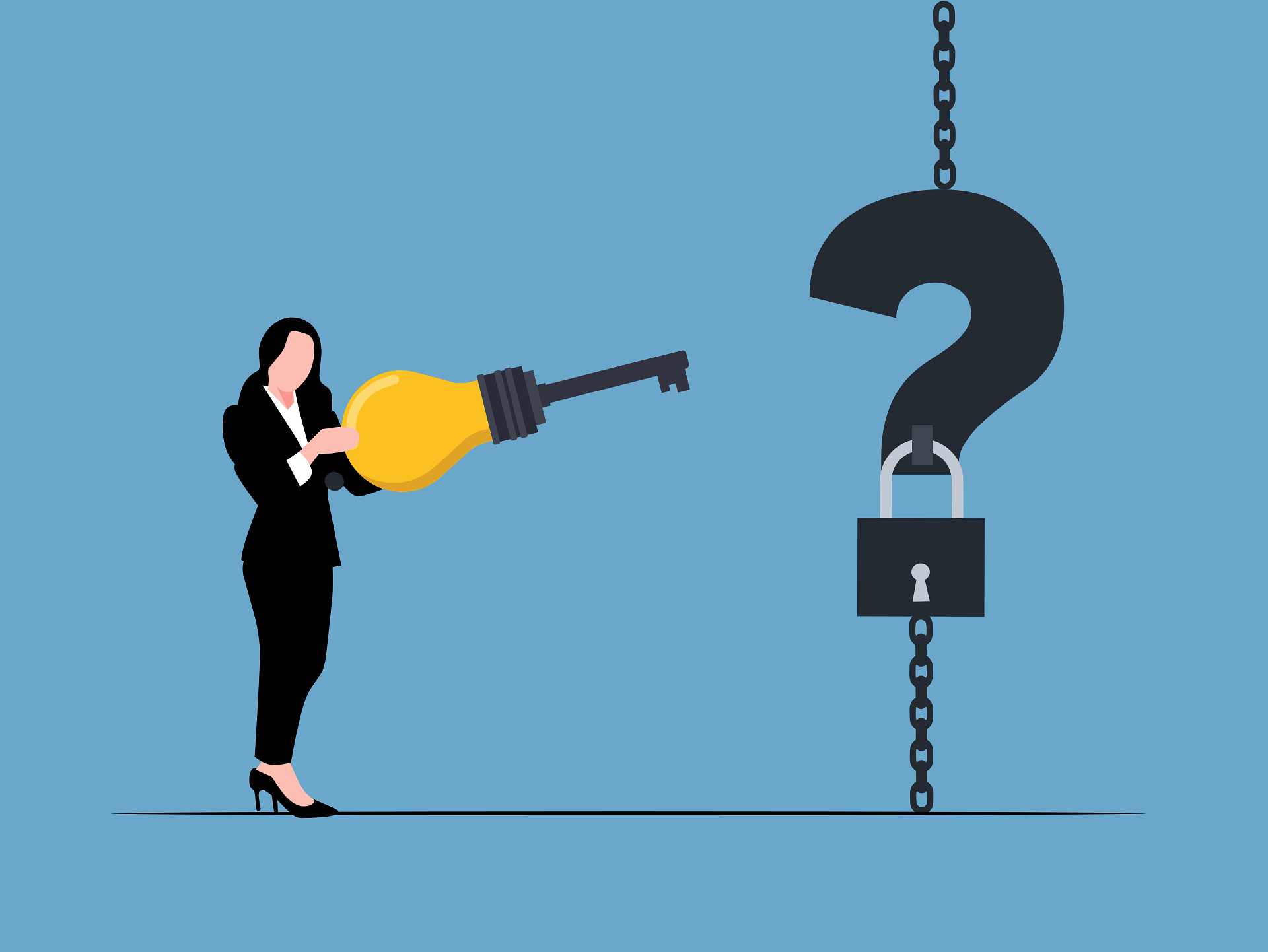 Illustration of an SLP holding a key unlocking smarter speech therapy solutions for schools and student services.