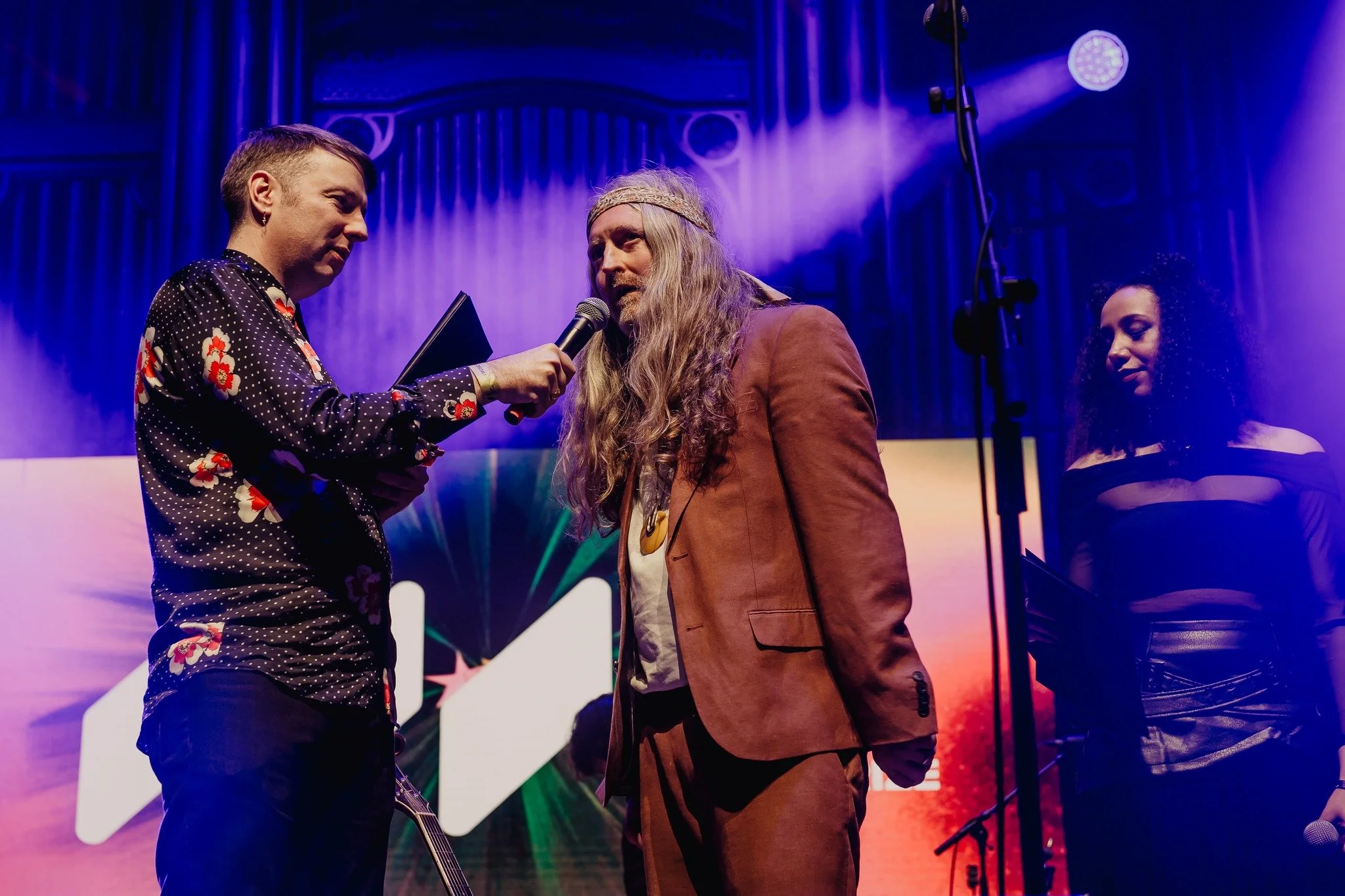 Cormac getting interviewed on stage