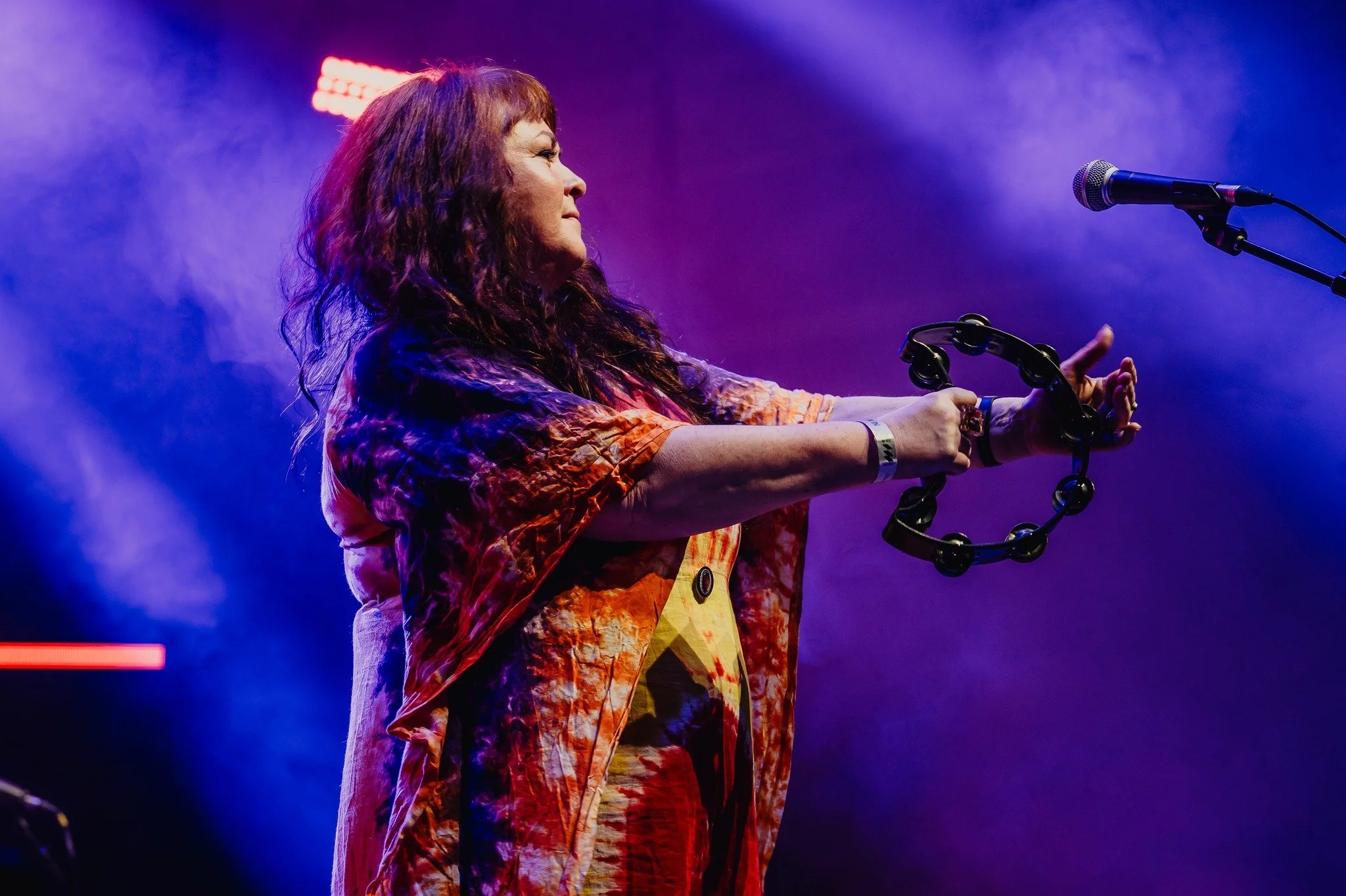 Suzie & her trusted Tamborine
