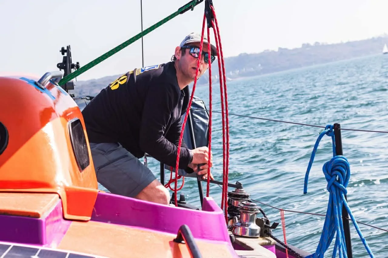 Etienne goes purple around the world