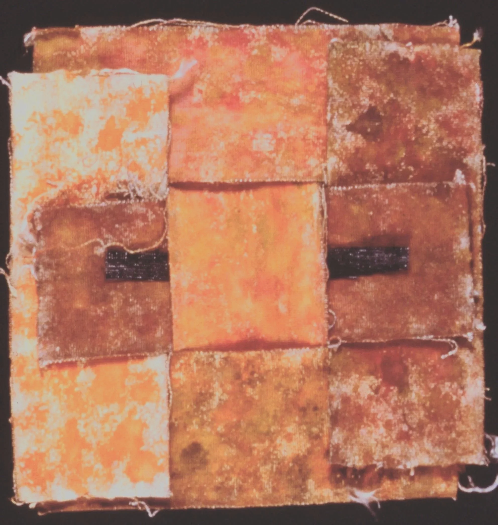 Estranged, H20" x W20", mixed media, synthetic woven paper, firehose, 2002