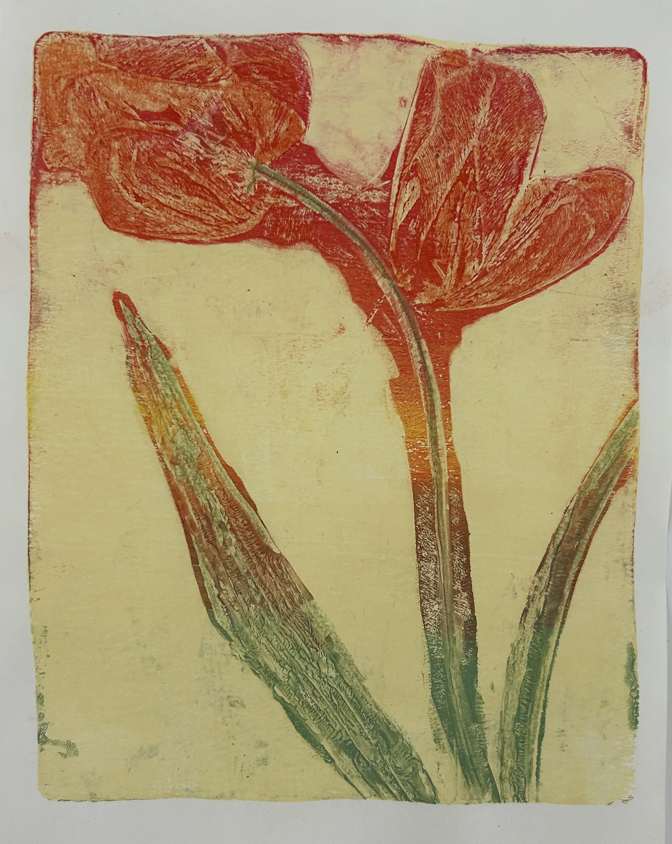 Spring Floral Monoprints