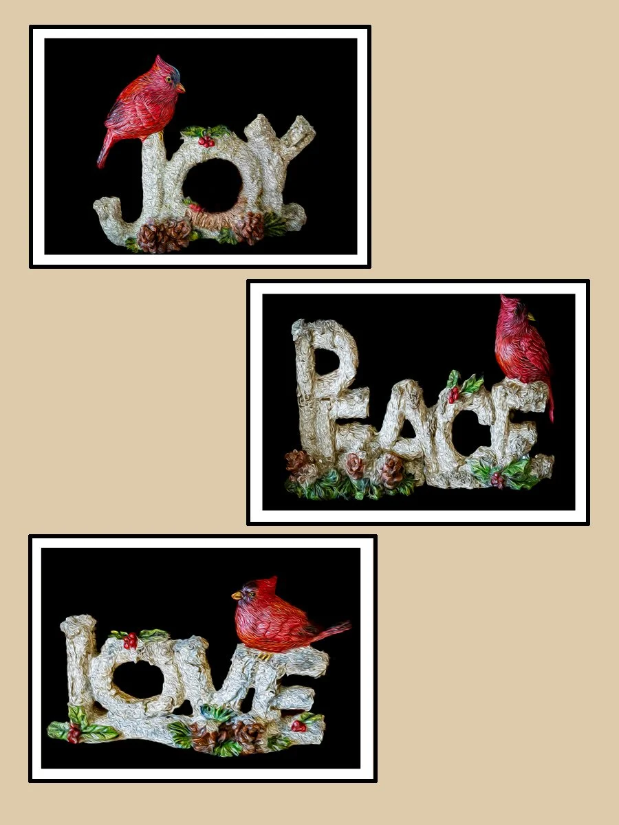 Joy, Peace and Love (set of 3)