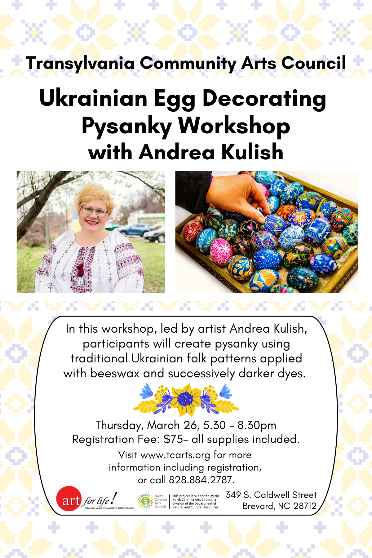 Ukrainian Egg Decorating  Pysanky Workshop with Andrea Kulish