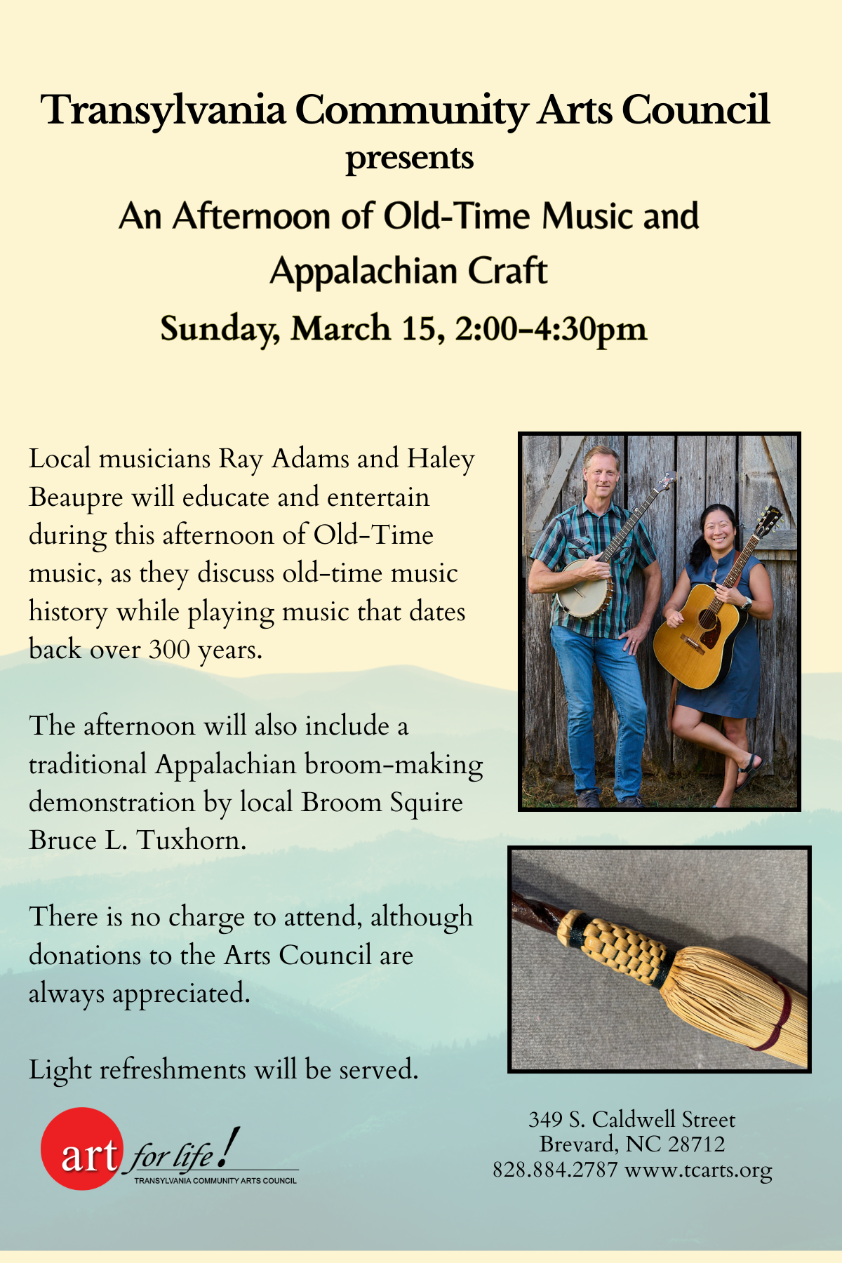 An Afternoon of Old-Time Music andAppalachian Craft