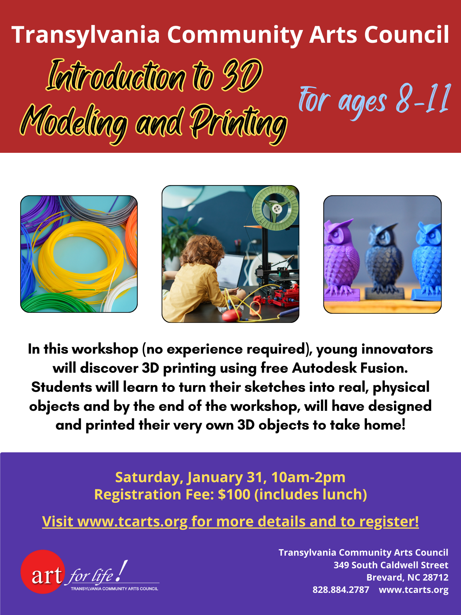 Introduction to 3-D Modeling and Printing - Ages 8-11