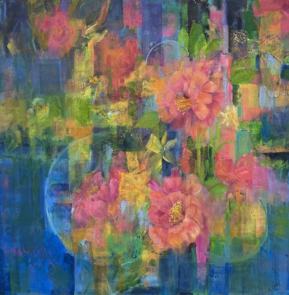 Camelias in Abstract