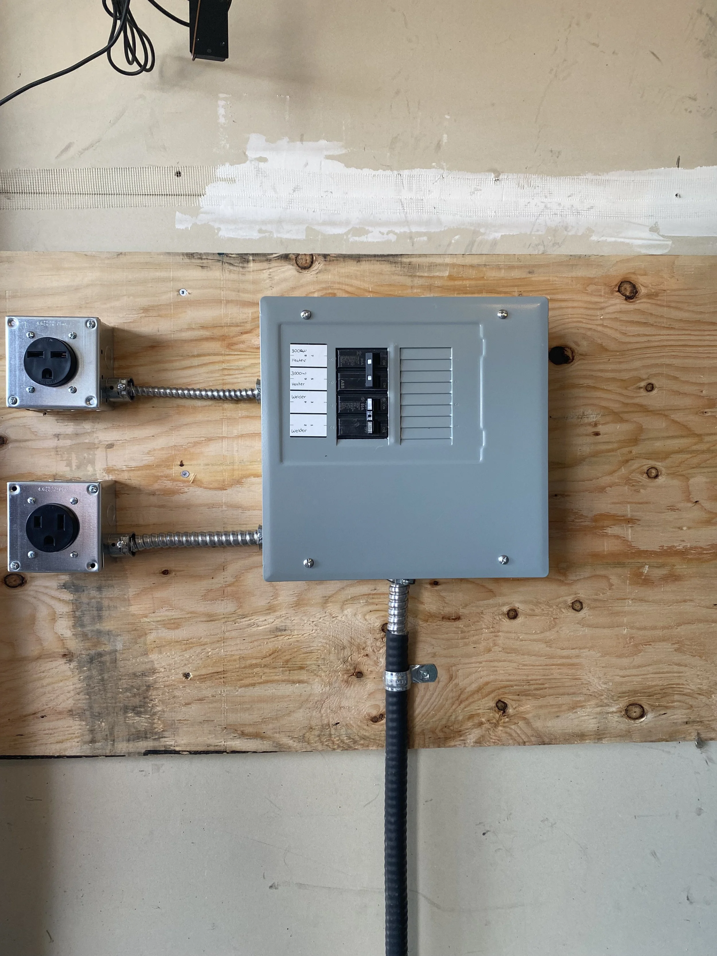 Welder and Garage Heater Sub Panel