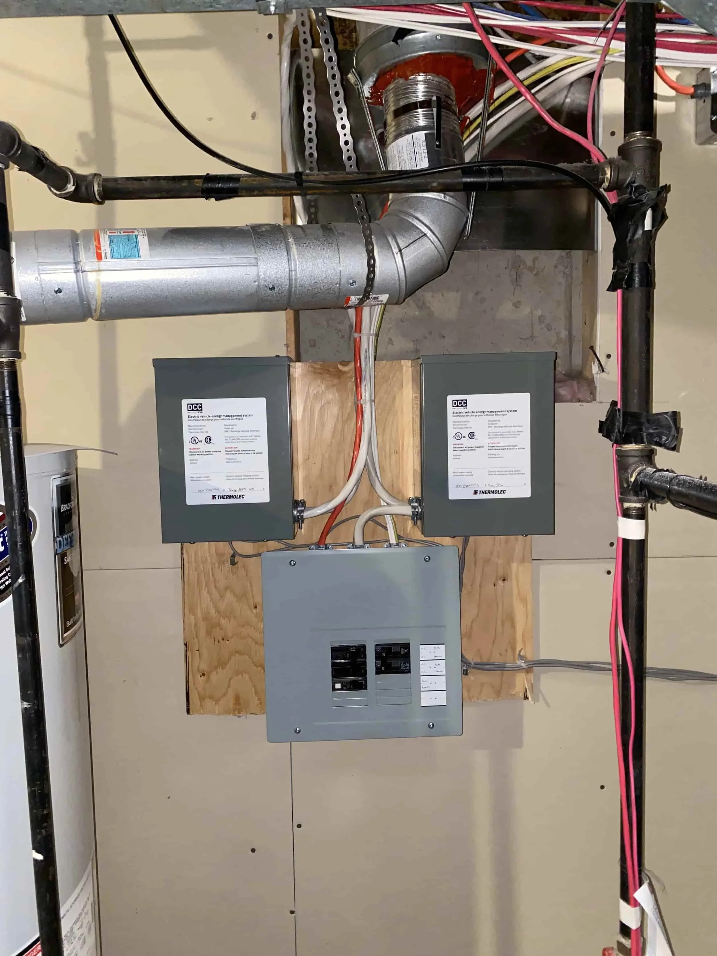 EV Energy Management System Installed. by FuseSmart Electric in Calgary home