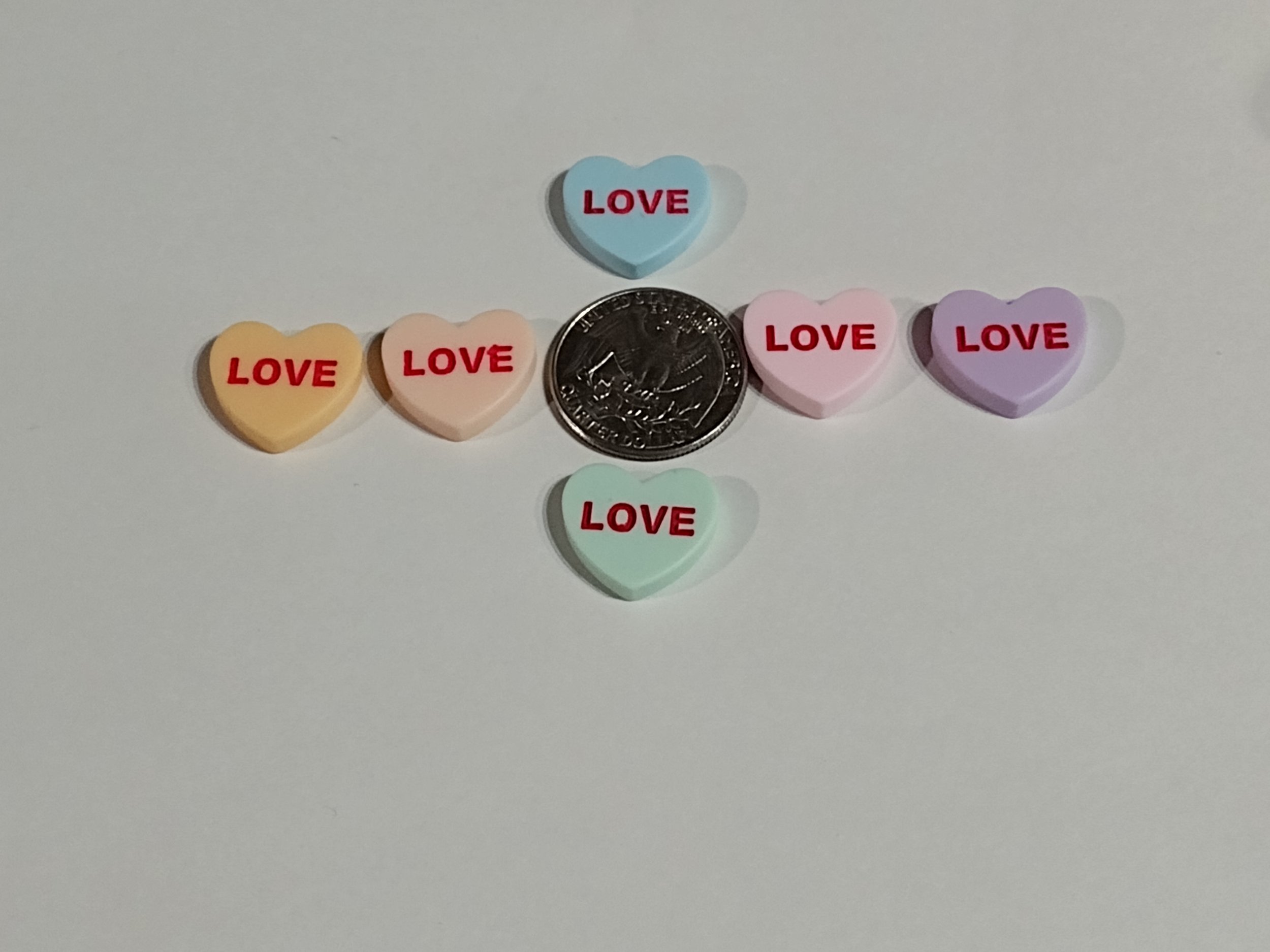 Love Conversation Resin Hearts