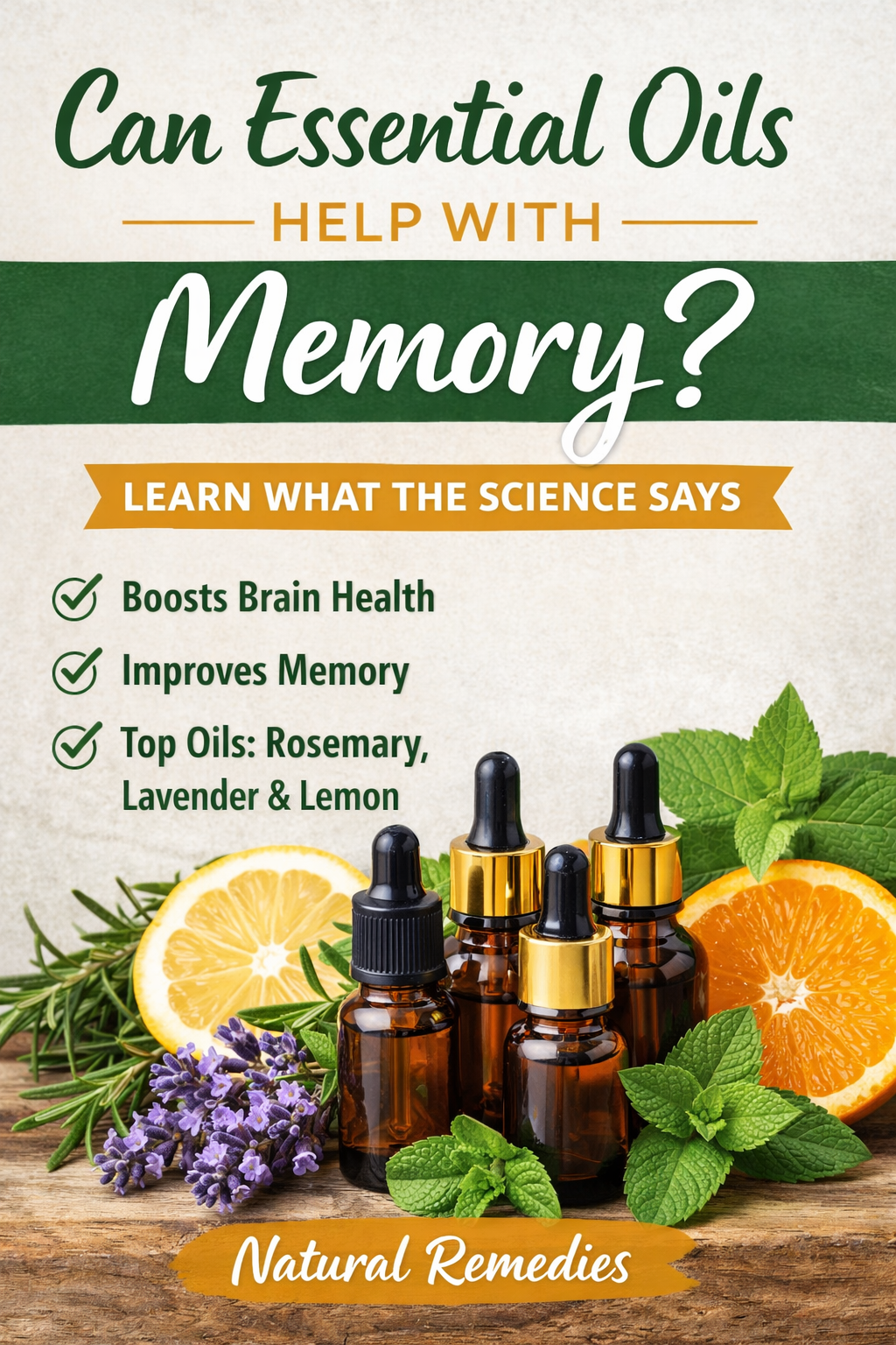 🌿 Can Essential Oils Help with Memory Loss? (What Science Says)