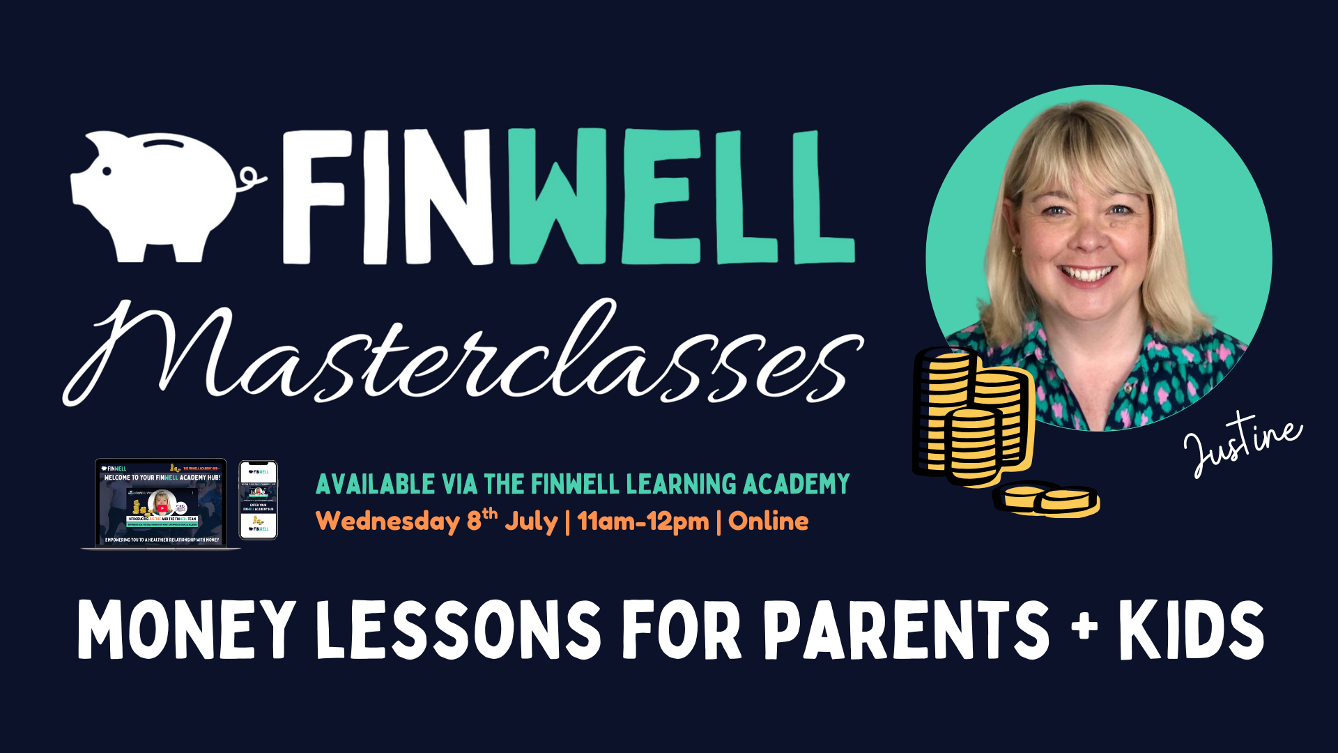 MONEY LESSONS FOR PARENTS &amp; KIDS | WEDNESDAY 8th JULY | 11am-12pm