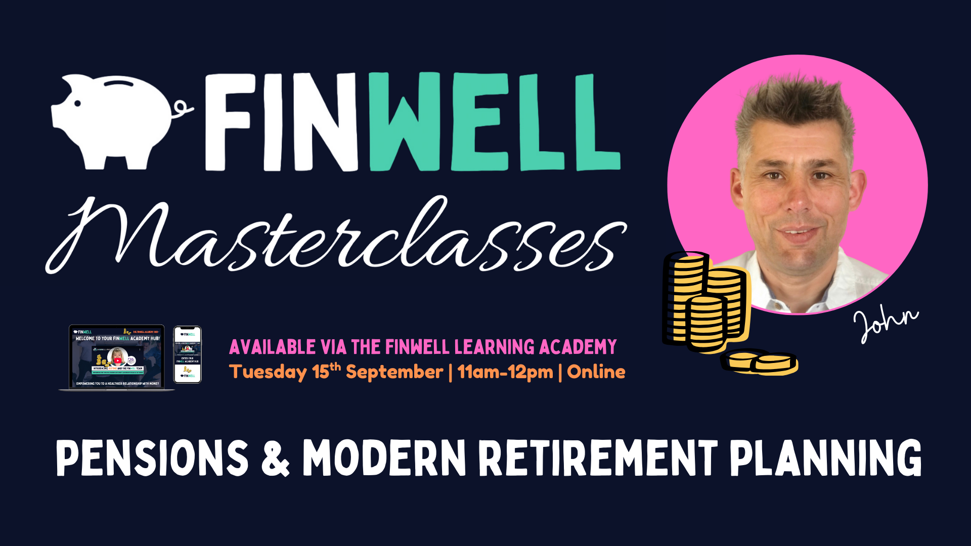 PENSIONS &amp; MODERN RETIREMENT PLANNING | TUESDAY 15th SEPTEMBER | 11am-12pm