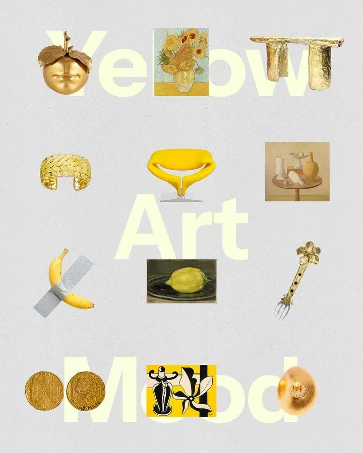 YELLOW ART MOOD - Les pi&egrave;ces aux nuances solaires qui ont marqu&eacute; leur &eacute;poque 💛

DA @camillebtlr_studio