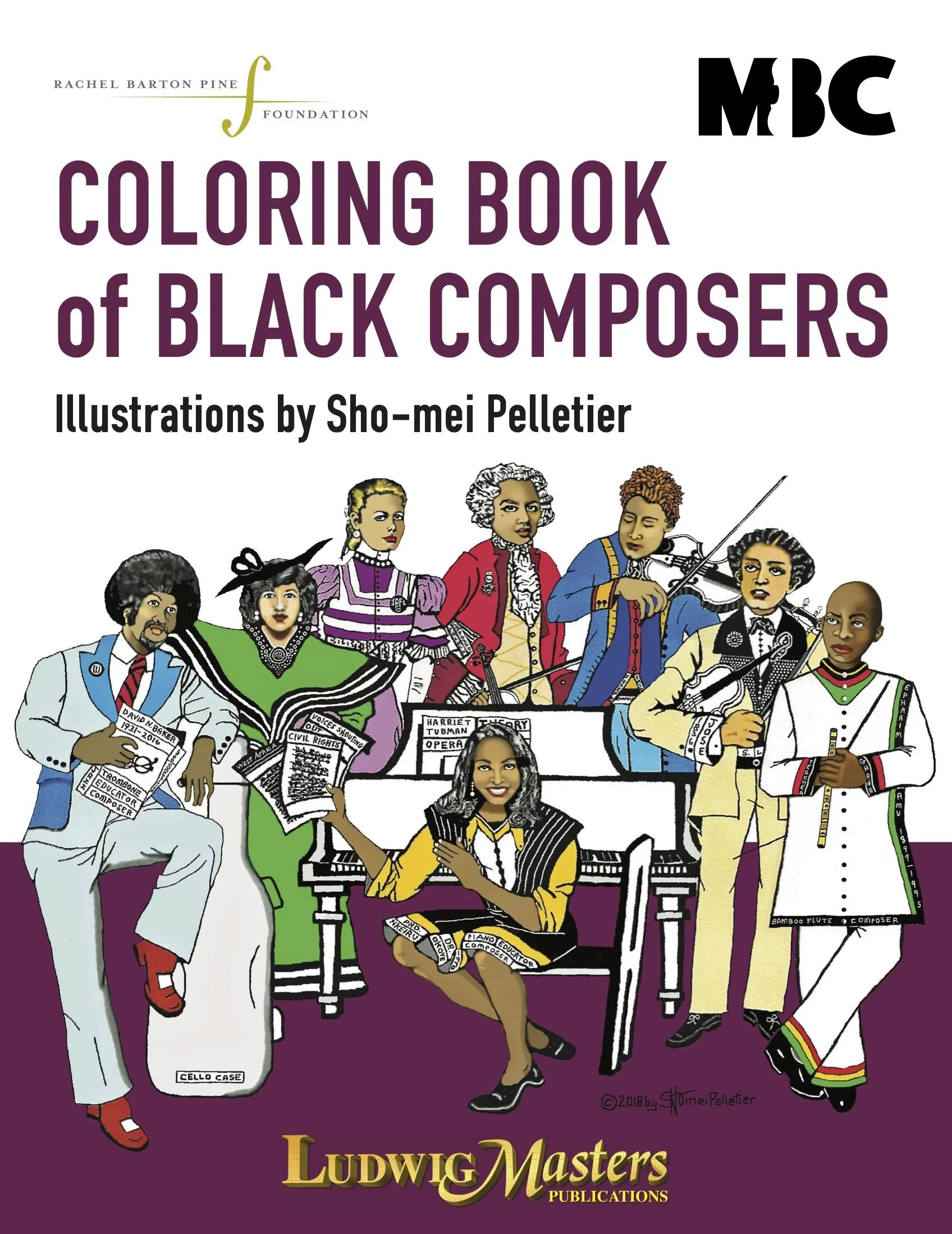 The Rachel Barton Pine Foundation Coloring Book of Black Composers