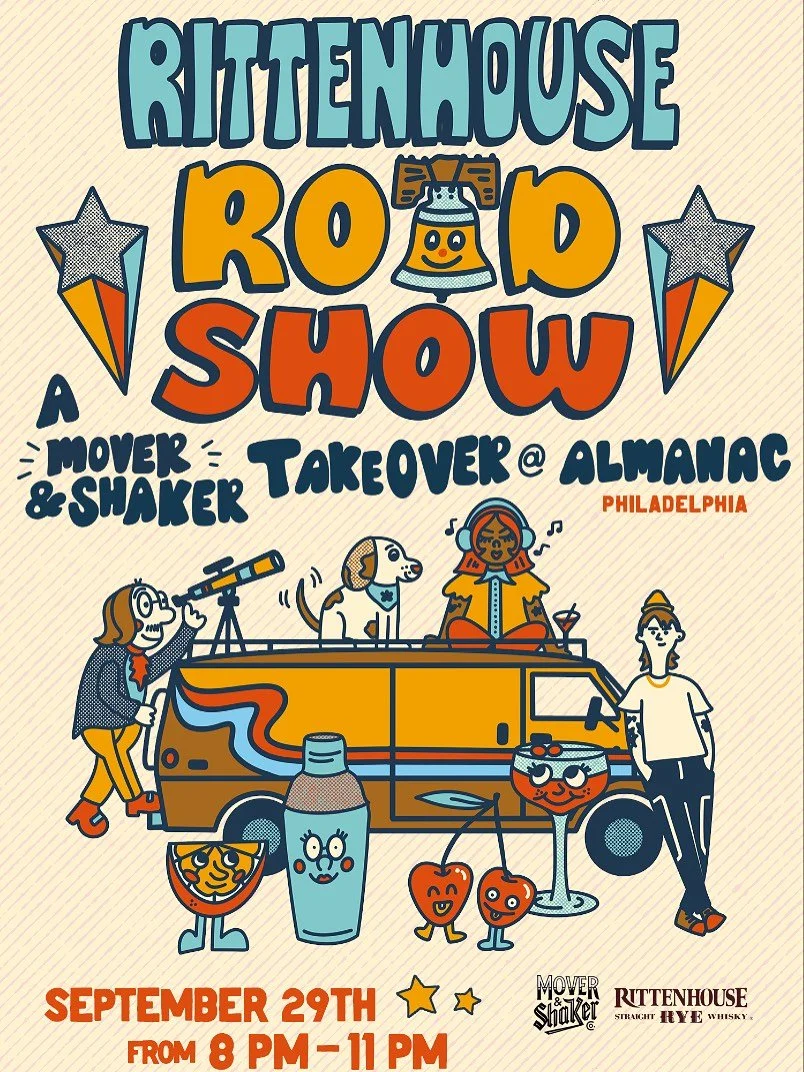 Tomorrow night join us at Almanac for @moverandshakerco second to last stop of their @rittenhouserye roadshow! 

8pm - 11pm