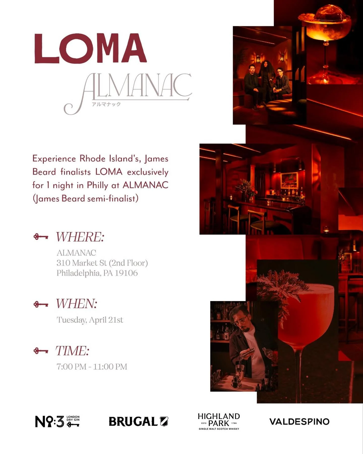 Loma is taking over Almanac, bringing their hospitality to our home. We&rsquo;re honored to host this James Beard finalist team next Tuesday, 4/21
