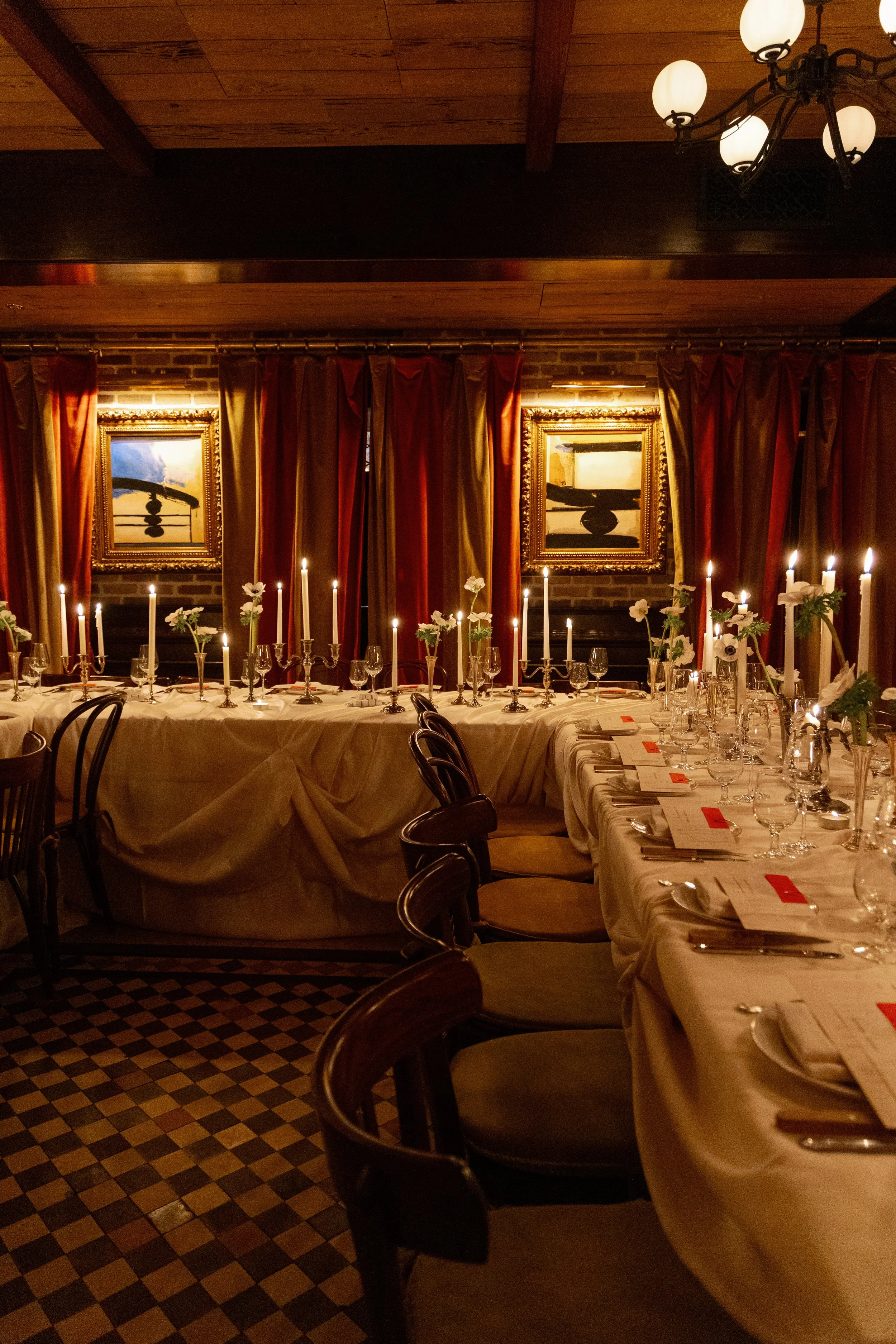 Table Styling & Linen Drapery at Hotel Chelsea, NYC