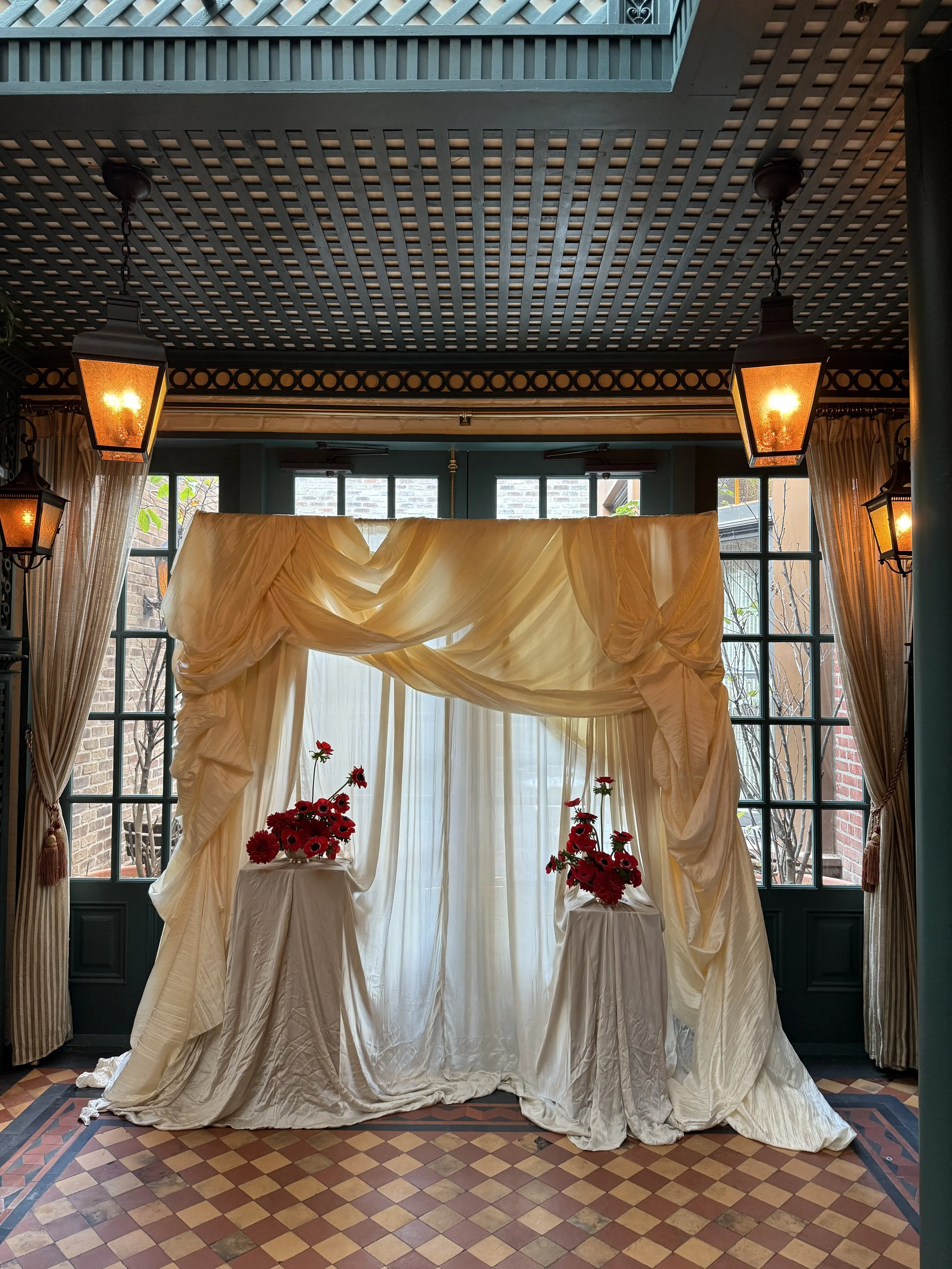 Draped Chuppah at Hotel Chelsea, NYC