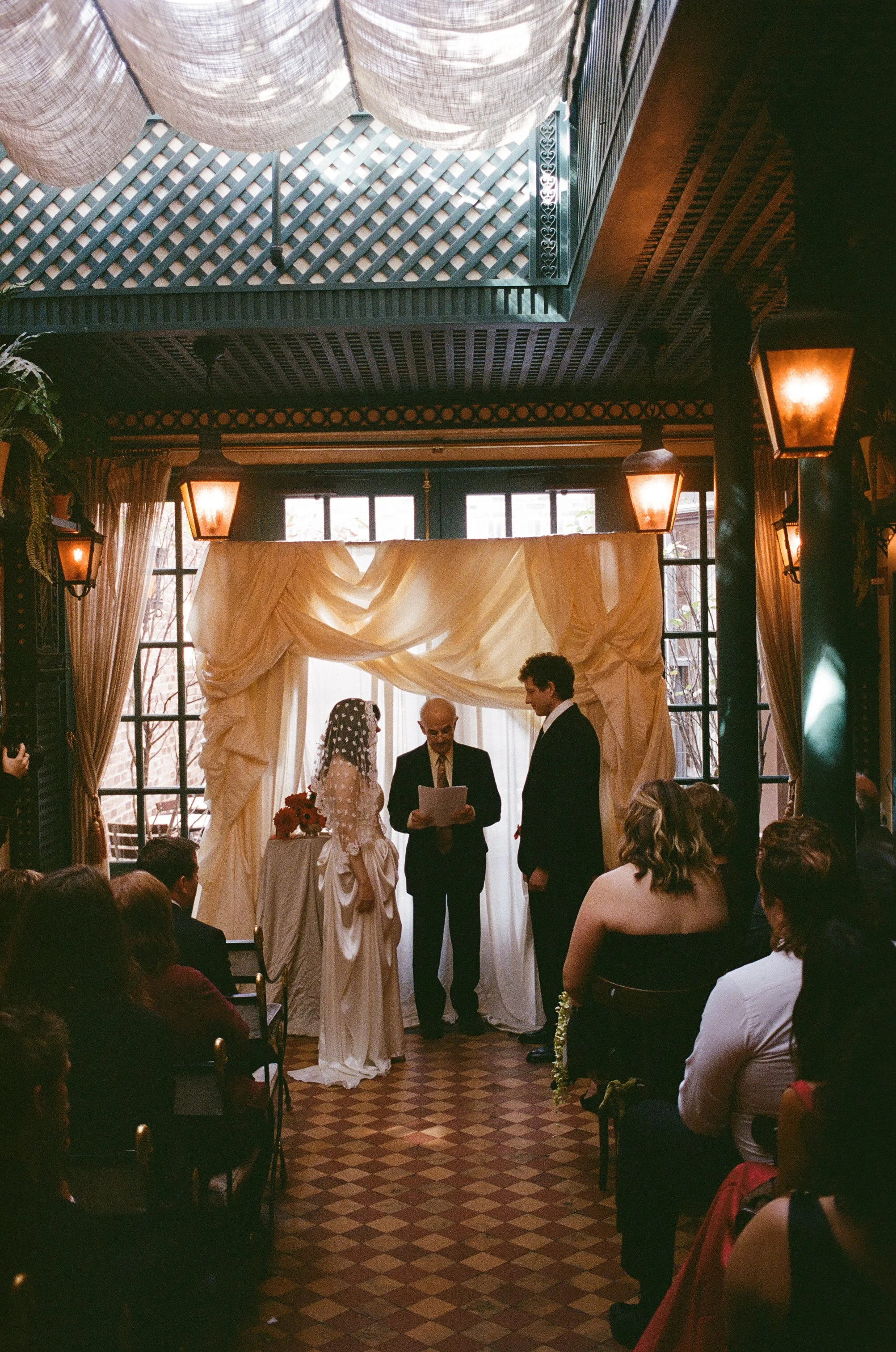 Draped Chuppah at Hotel Chelsea, NYC