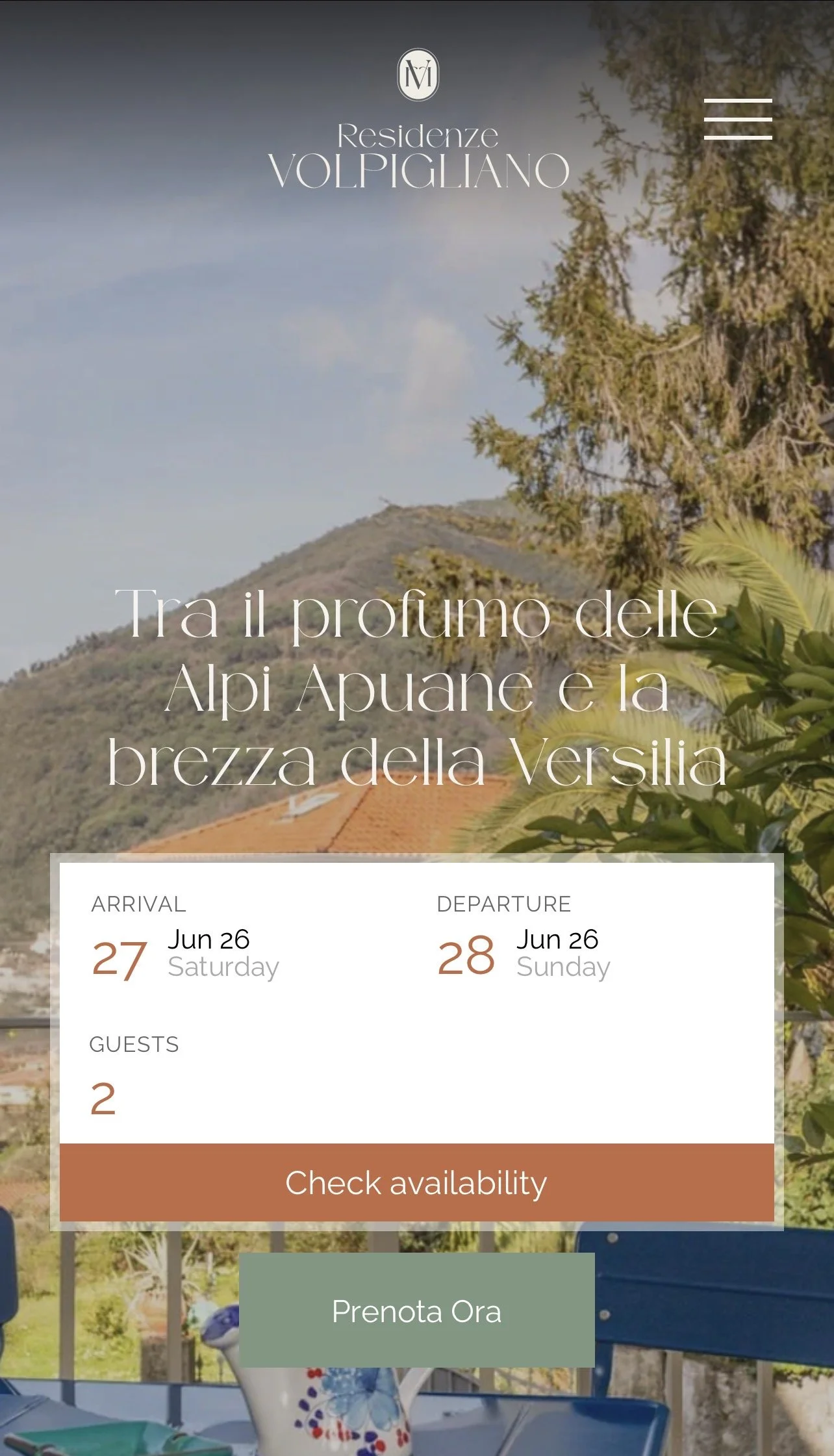 Residenze Volpigliano: Professional website design for a boutique B&B nestled in the Tuscan hills. With breathtaking views of the Apuan Alps and the Tyrrhenian Sea, the property offers a refined, tranquil home away from home. The new site will featur
