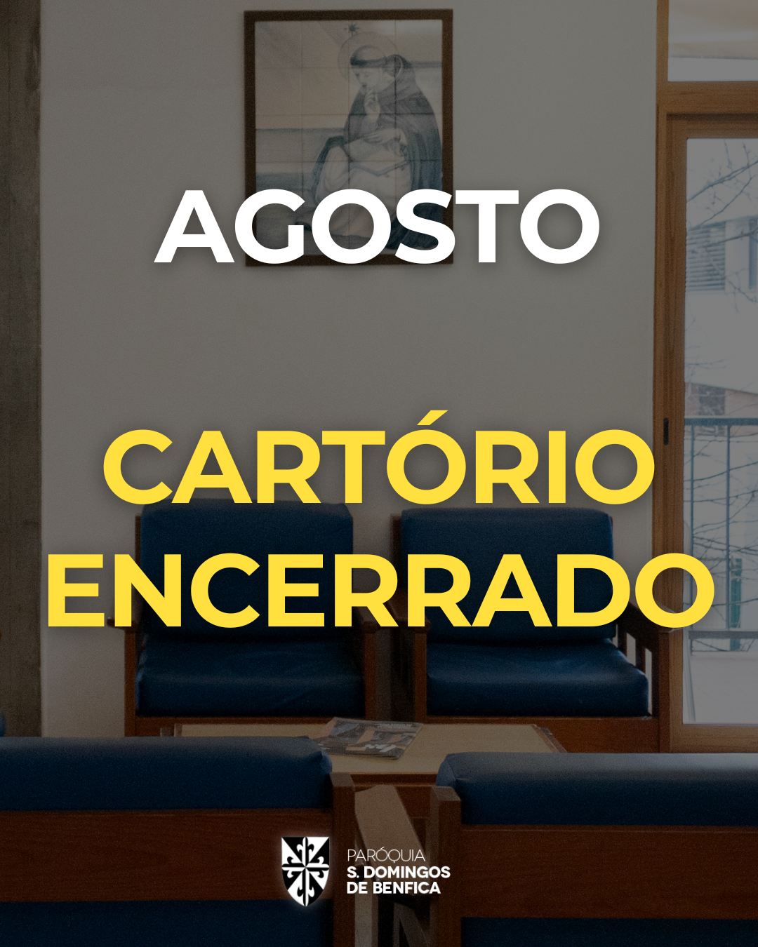 Cartório encerrado em Agosto