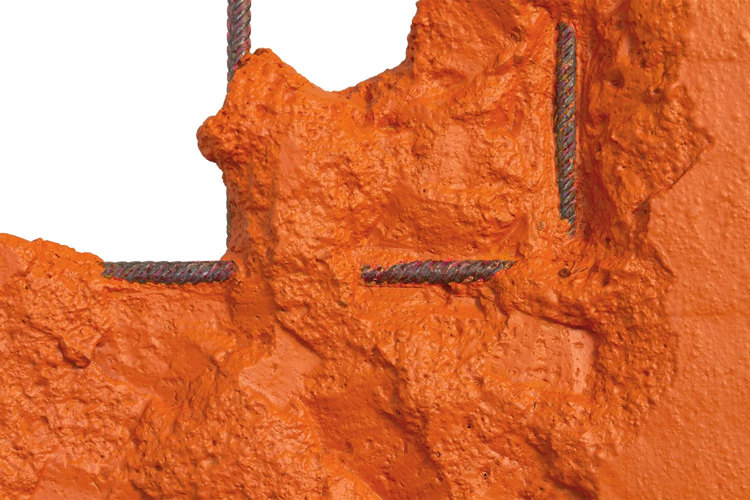Detriti 2 - Detail 2 - Concrete, iron and paint