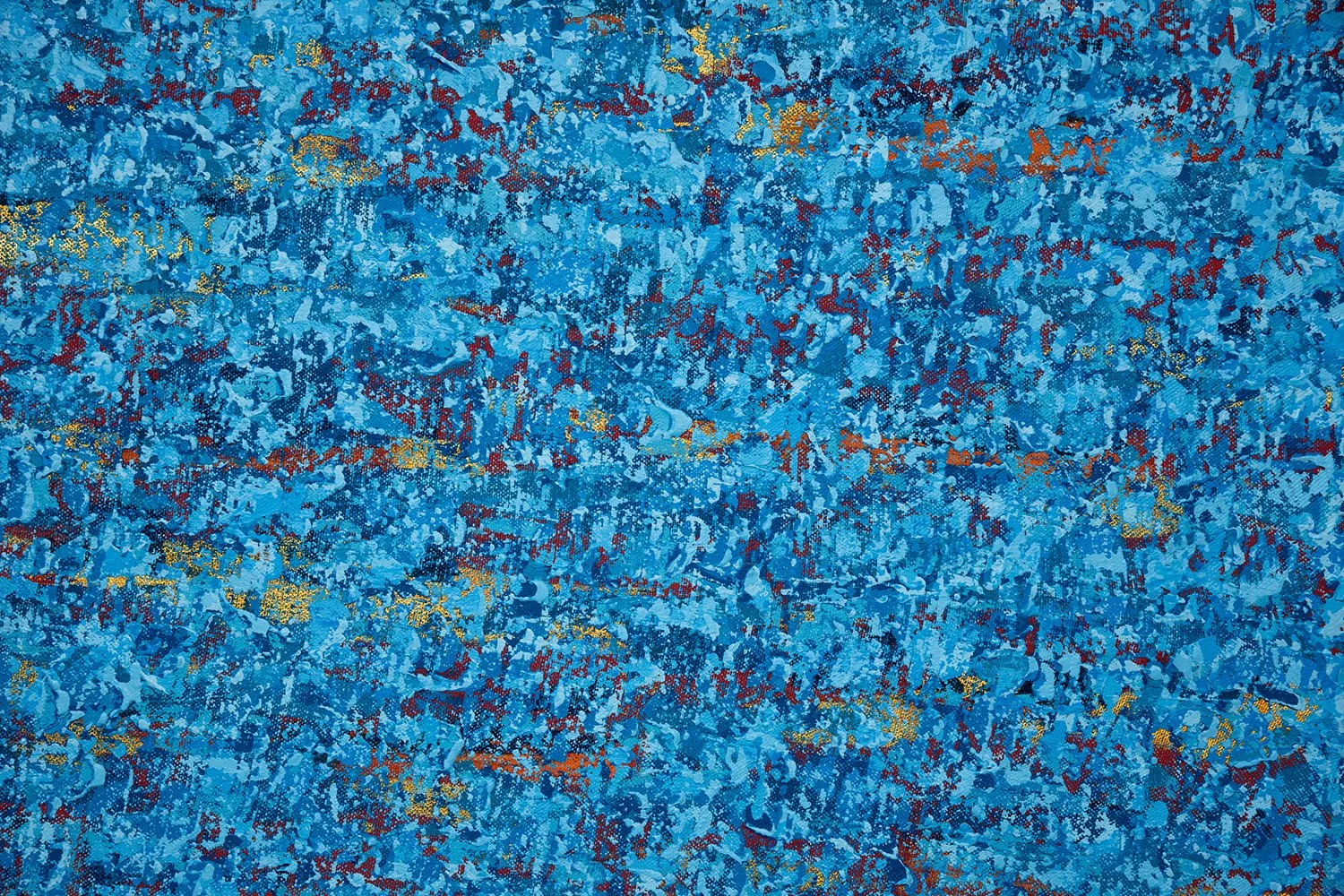 Ocean Ripples 2 - Detail 5 - Acrylic on canvas