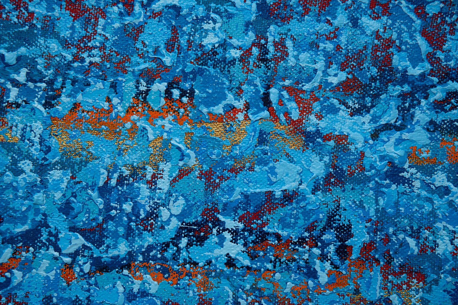 Ocean Ripples 2 - Detail 6 - Acrylic on canvas