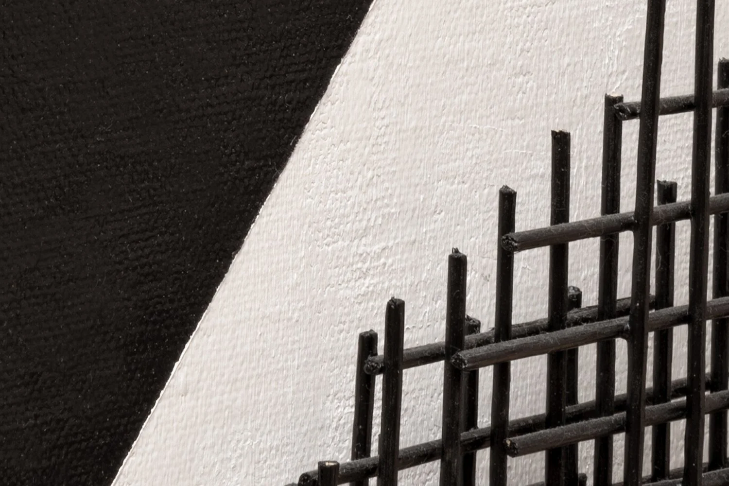 How Fragile We Are II - Detail 6 - Wood sticks and acrylic on canvas