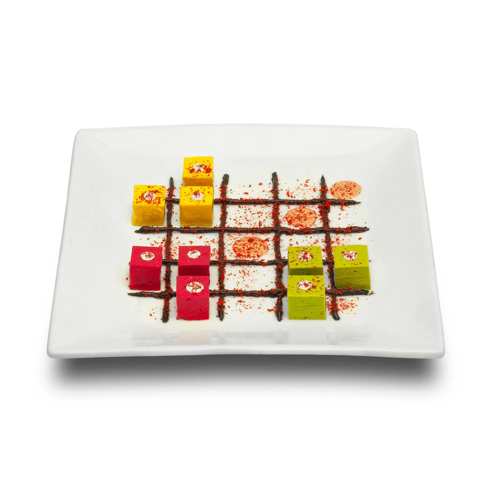 Ephemeral Food I - Abstract work - Silicon and acrylic on ceramic dish