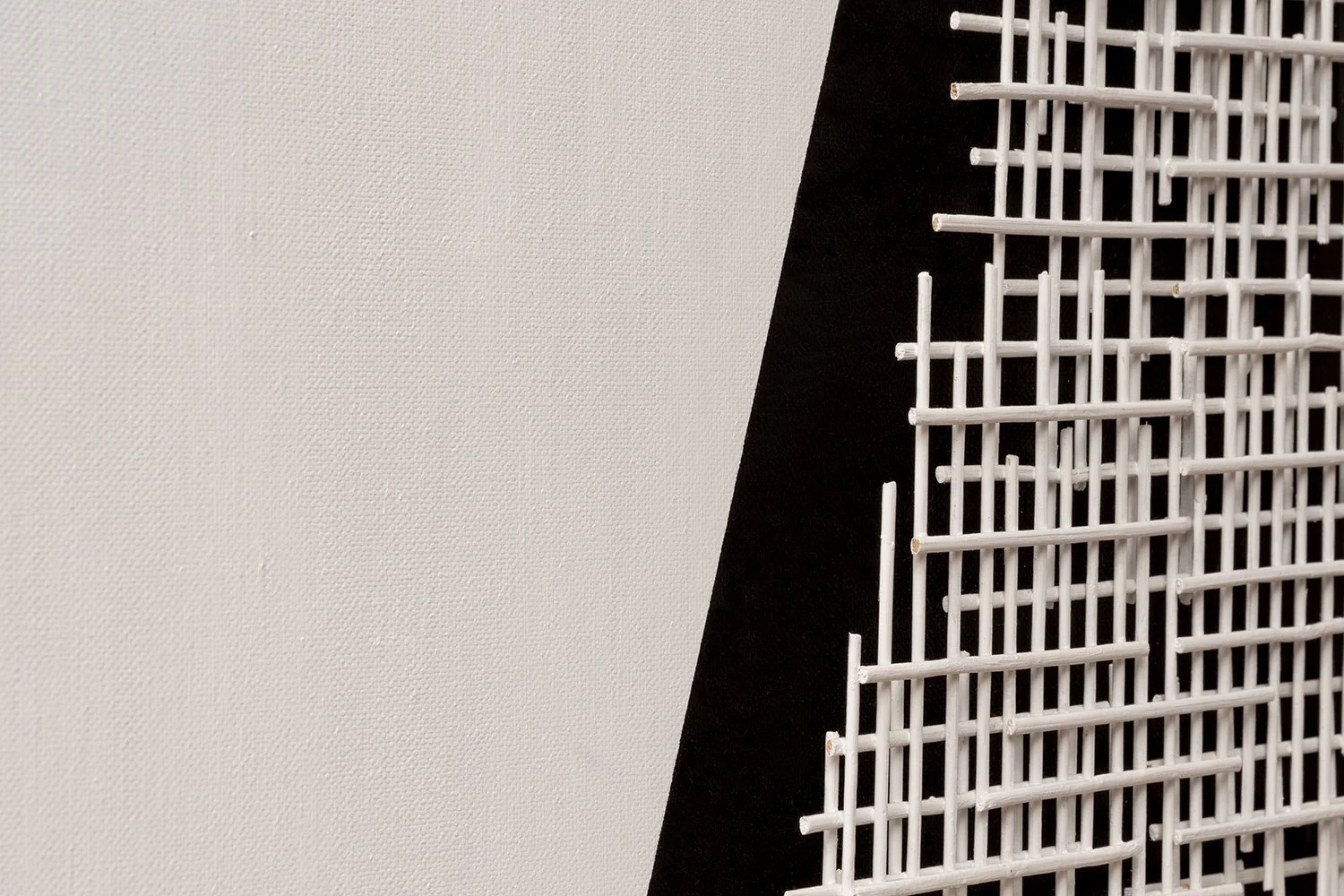 How Fragile We Are III - Detail 4 - Wood sticks and acrylic on canvas