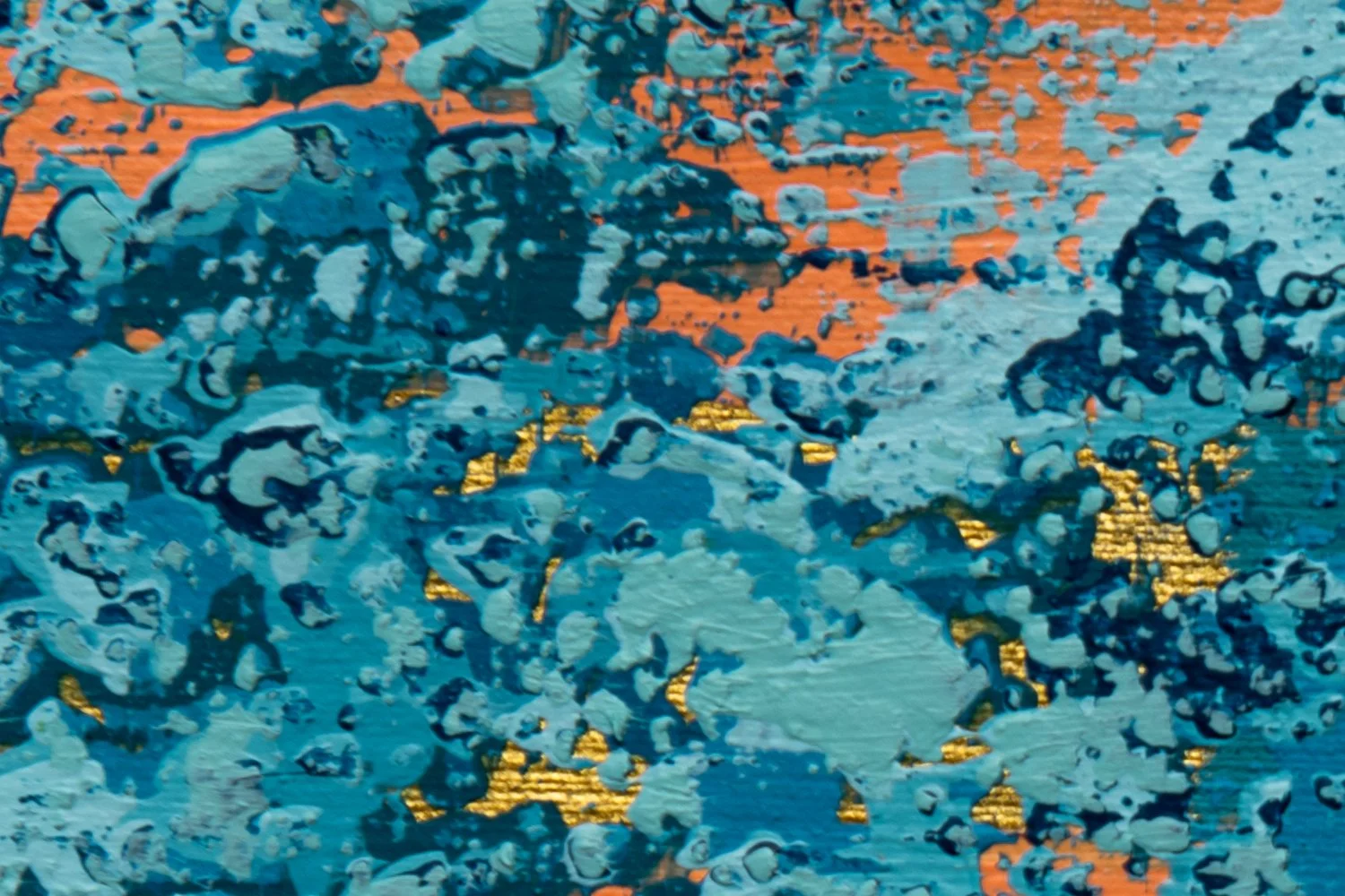 Ocean Ripples 3 - Detail 6 - Acrylic on canvas