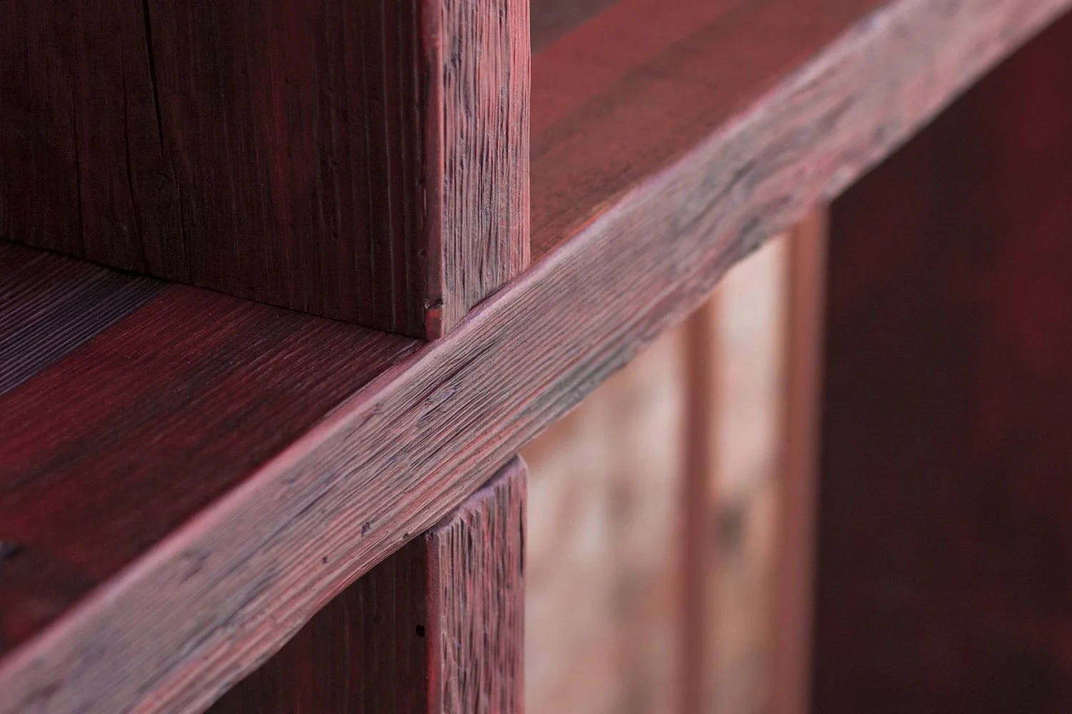Assoluti 2 - Detail 5 - Paint on raw wood and copper tubes