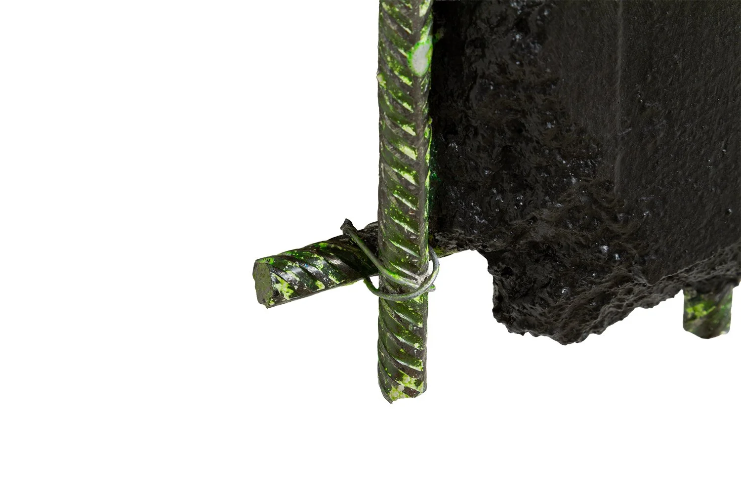 Detriti 1 - Detail 4 - Concrete, iron and paint