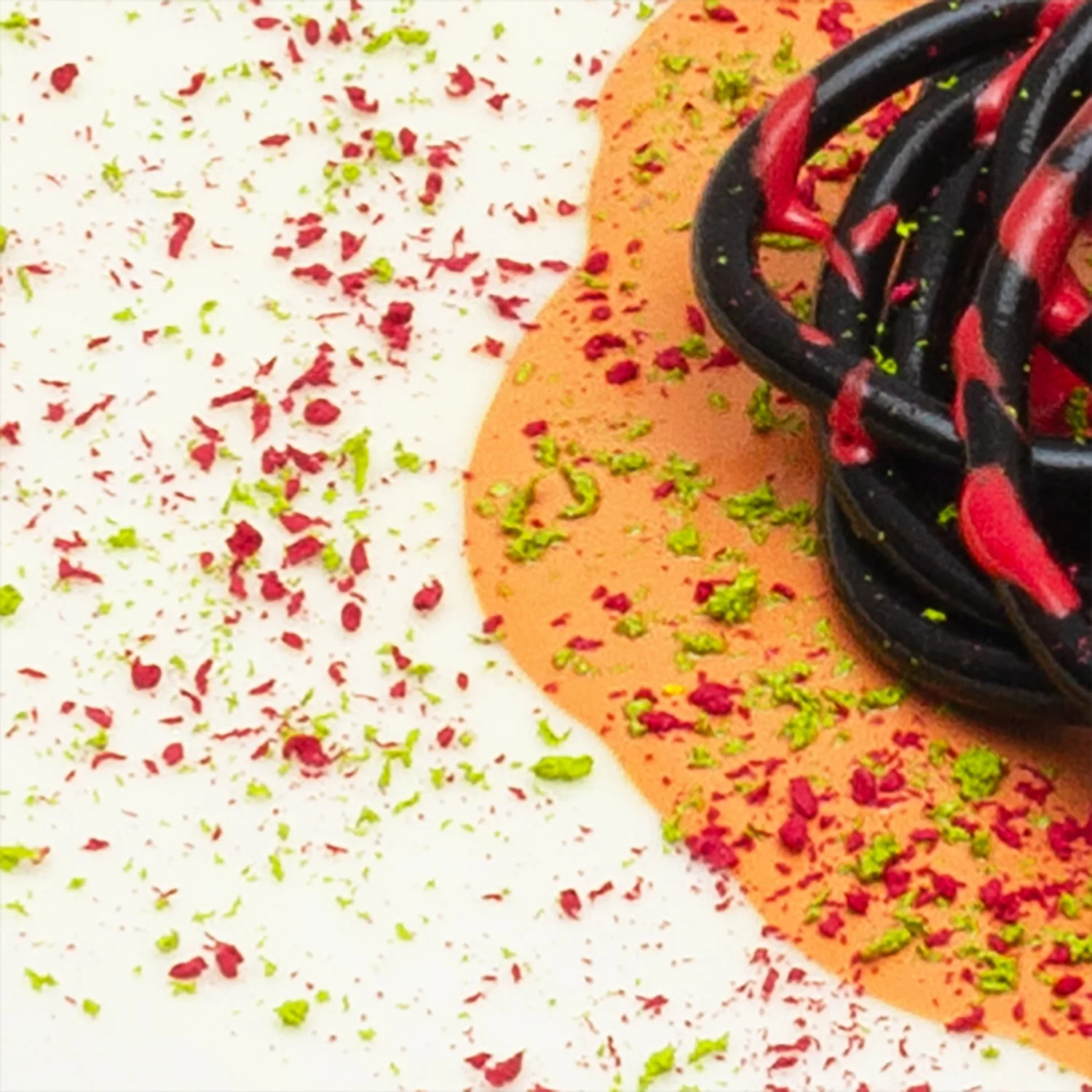 Ephemeral Food III - Detail 3 - Silicon and acrylic on ceramic dish