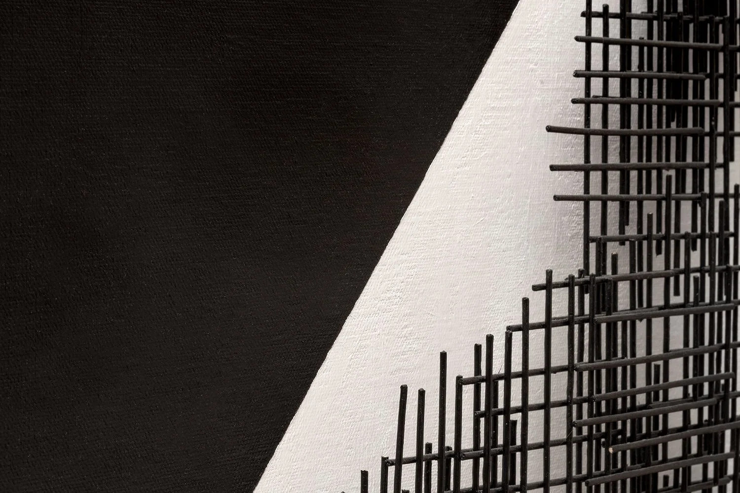 How Fragile We Are II - Detail 5 - Wood sticks and acrylic on canvas