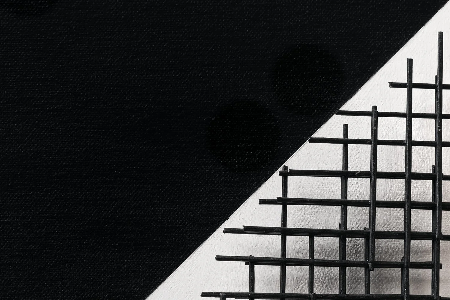 How Fragile We Are II - Detail 2 - Wood sticks and acrylic on canvas