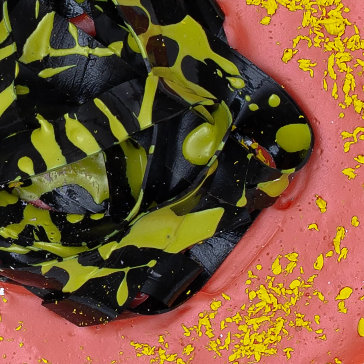Ephemeral Food V - Detail 4 - Silicon and acrylic on ceramic dish