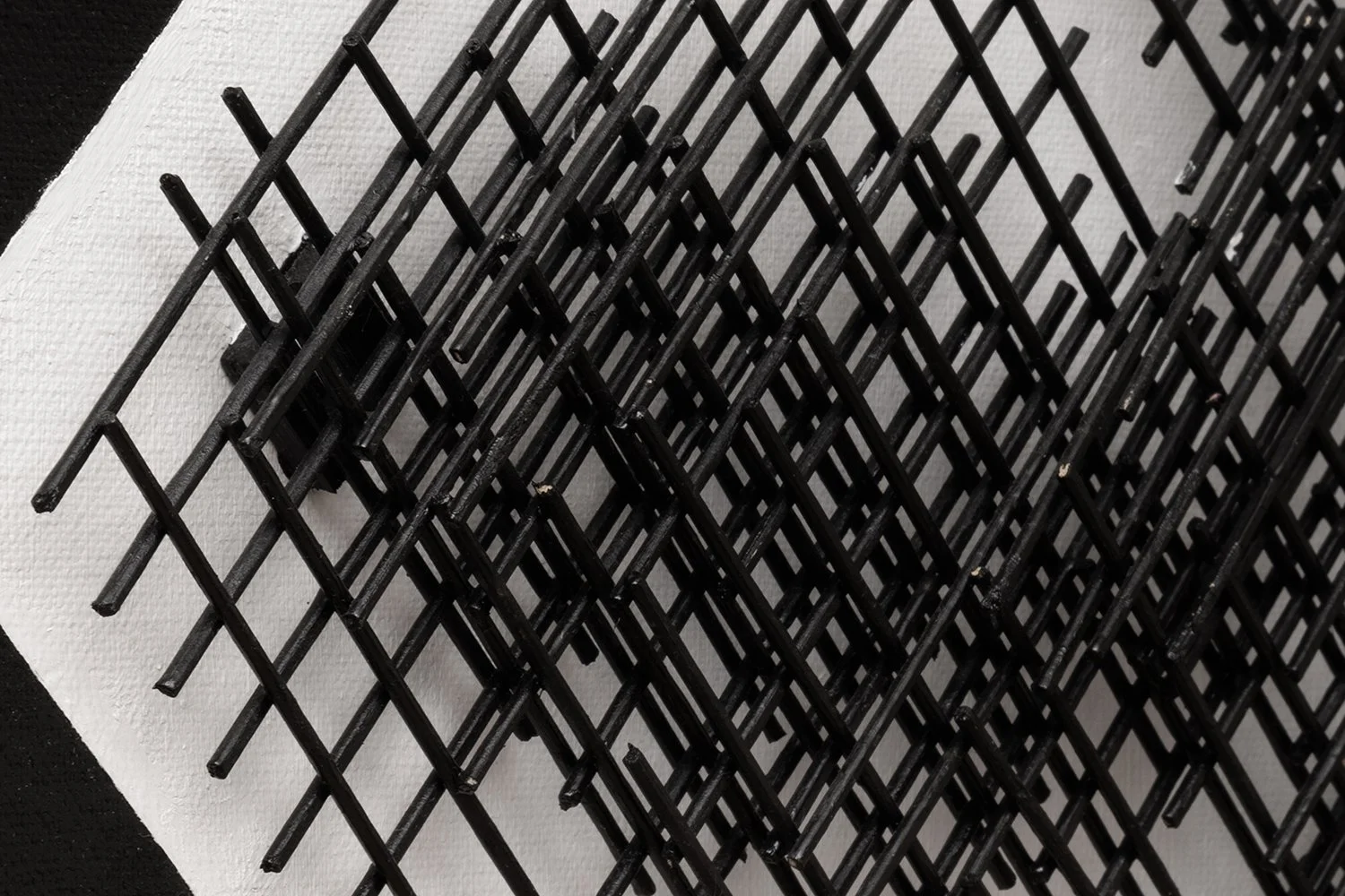 How Fragile We Are I - Detail 5 - Wood sticks and acrylic on canvas