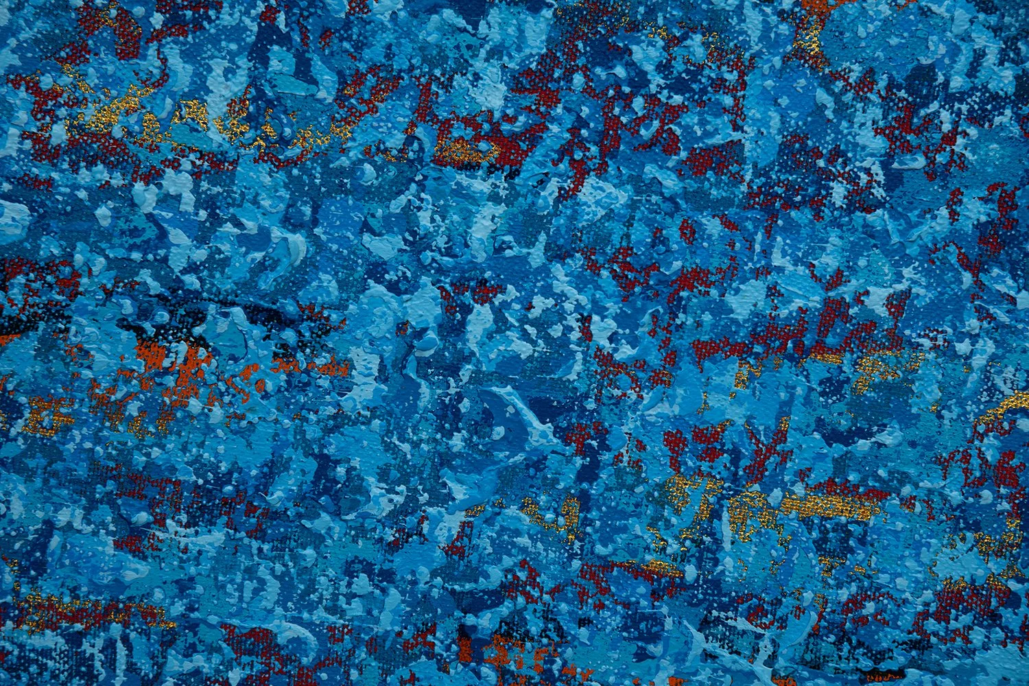 Ocean Ripples 2 - Detail 3 - Acrylic on canvas