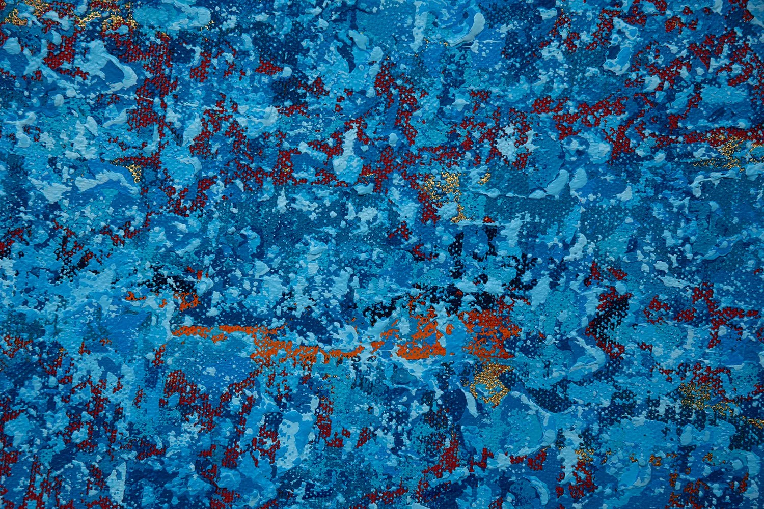 Ocean Ripples 2 - Detail 4 - Acrylic on canvas