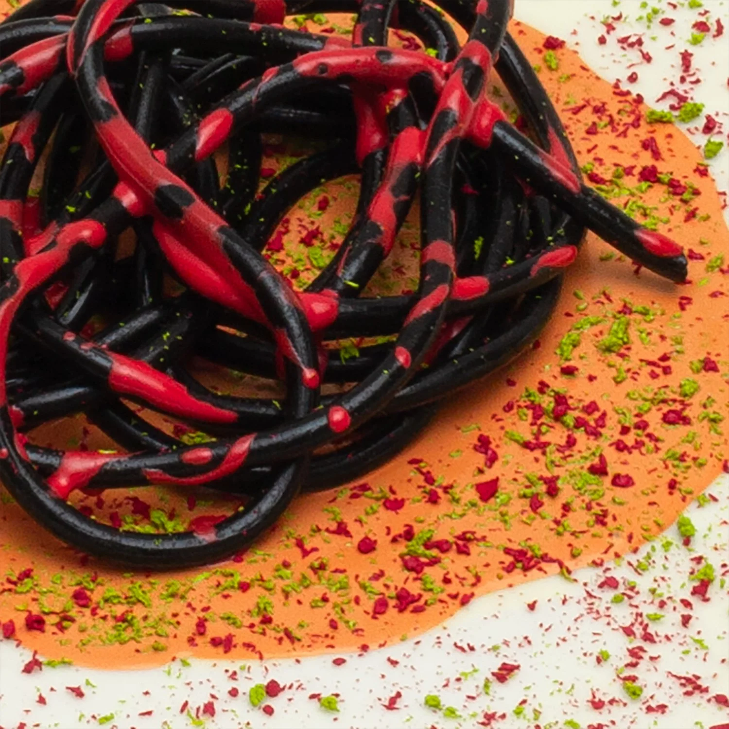 Ephemeral Food III - Detail 2 - Silicon and acrylic on ceramic dish