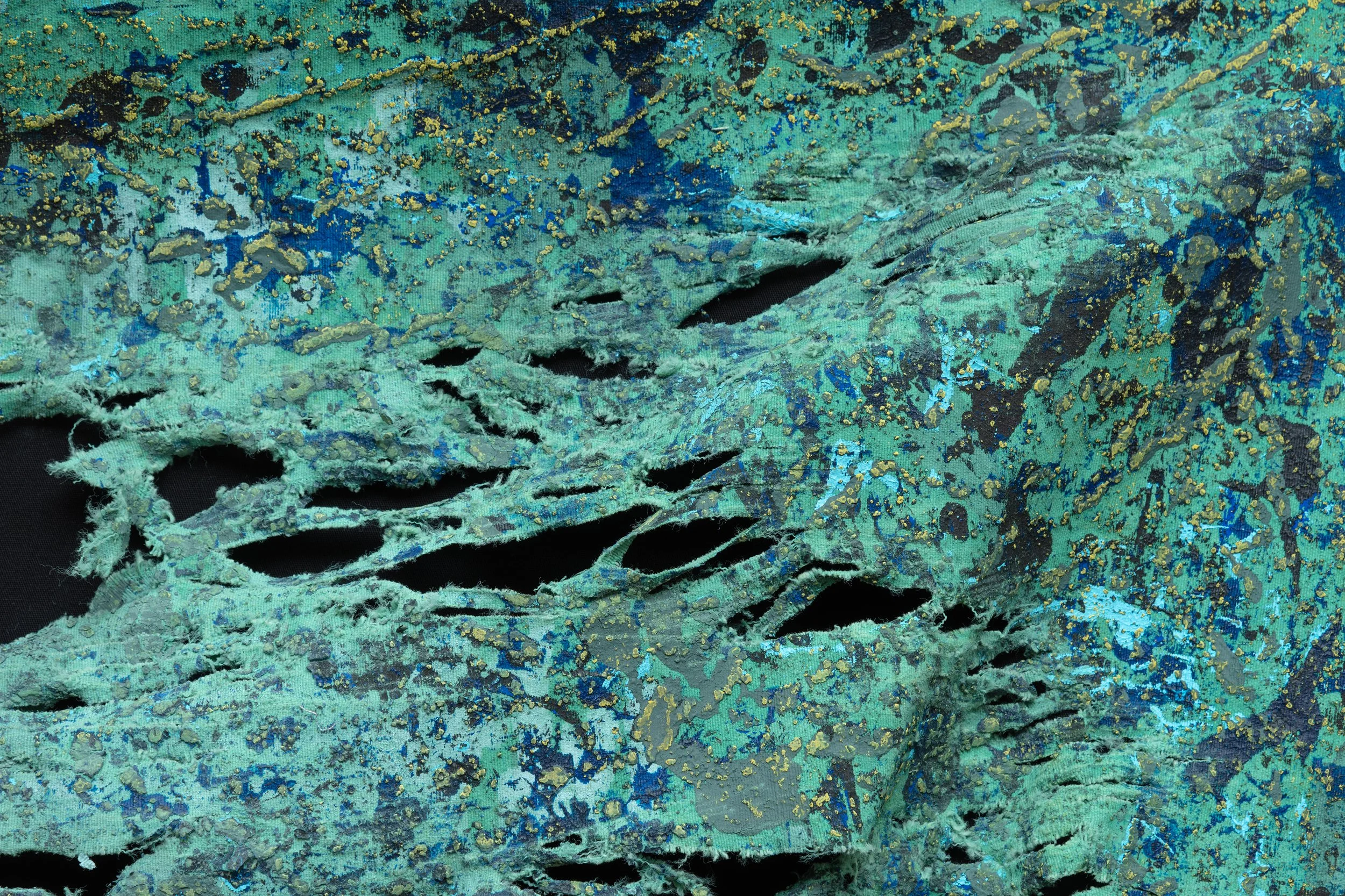 Overcoming 5 - Detail 4 - Acrylic and cut on canvas