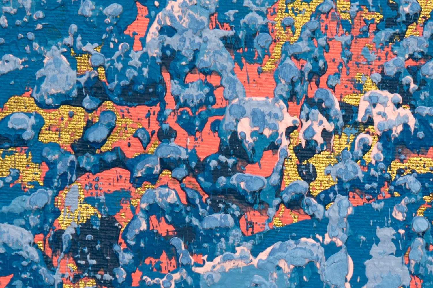 Ocean Ripples 4 - Detail 6 - Acrylic on canvas