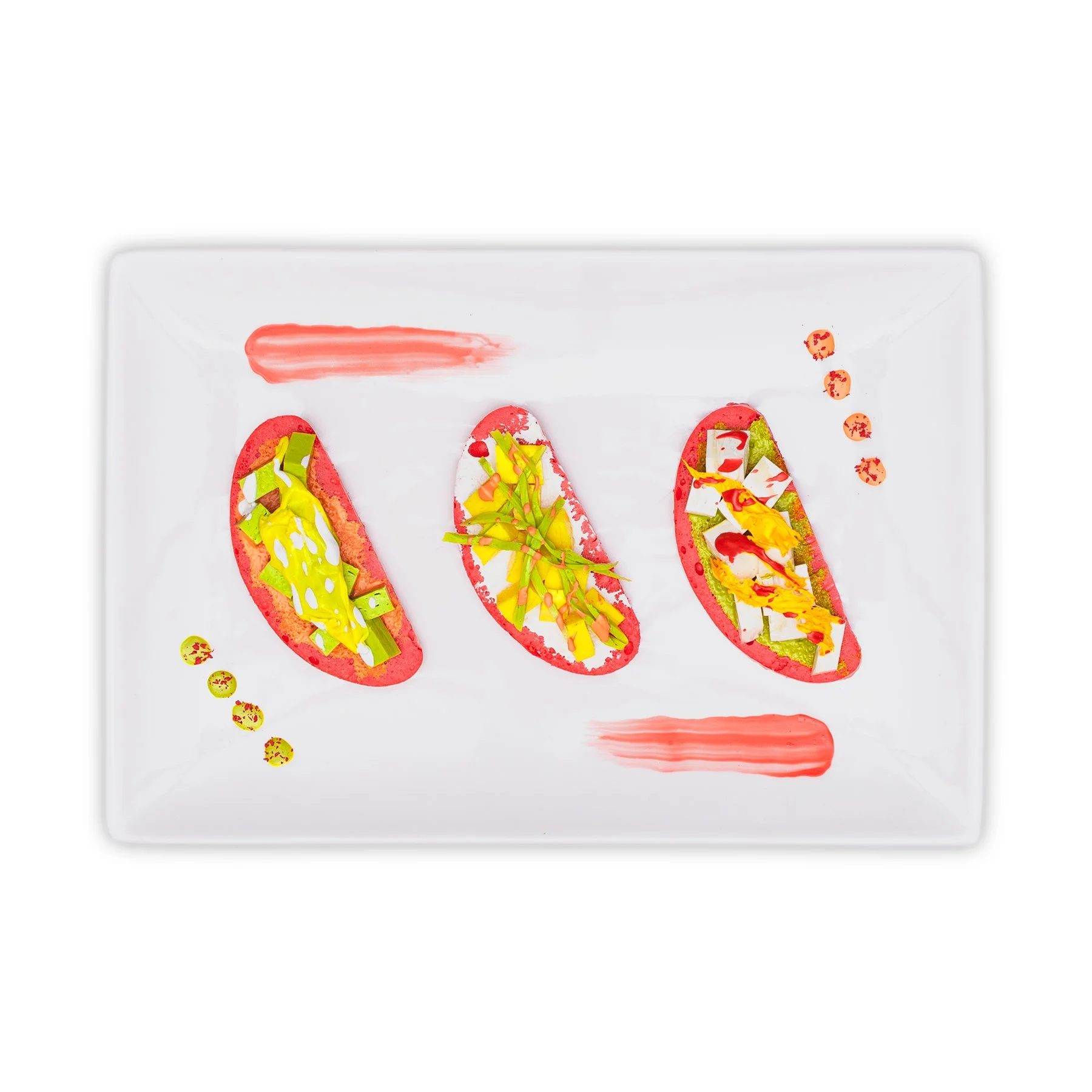 Ephemeral Food II - Detail 1 - Silicon and acrylic on ceramic dish